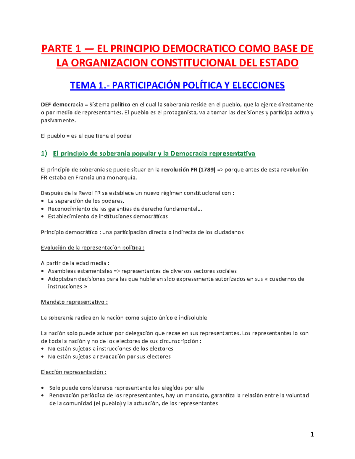Ficha DEL Estado - PARTE 1 — EL PRINCIPIO DEMOCRATICO COMO BASE DE LA ...