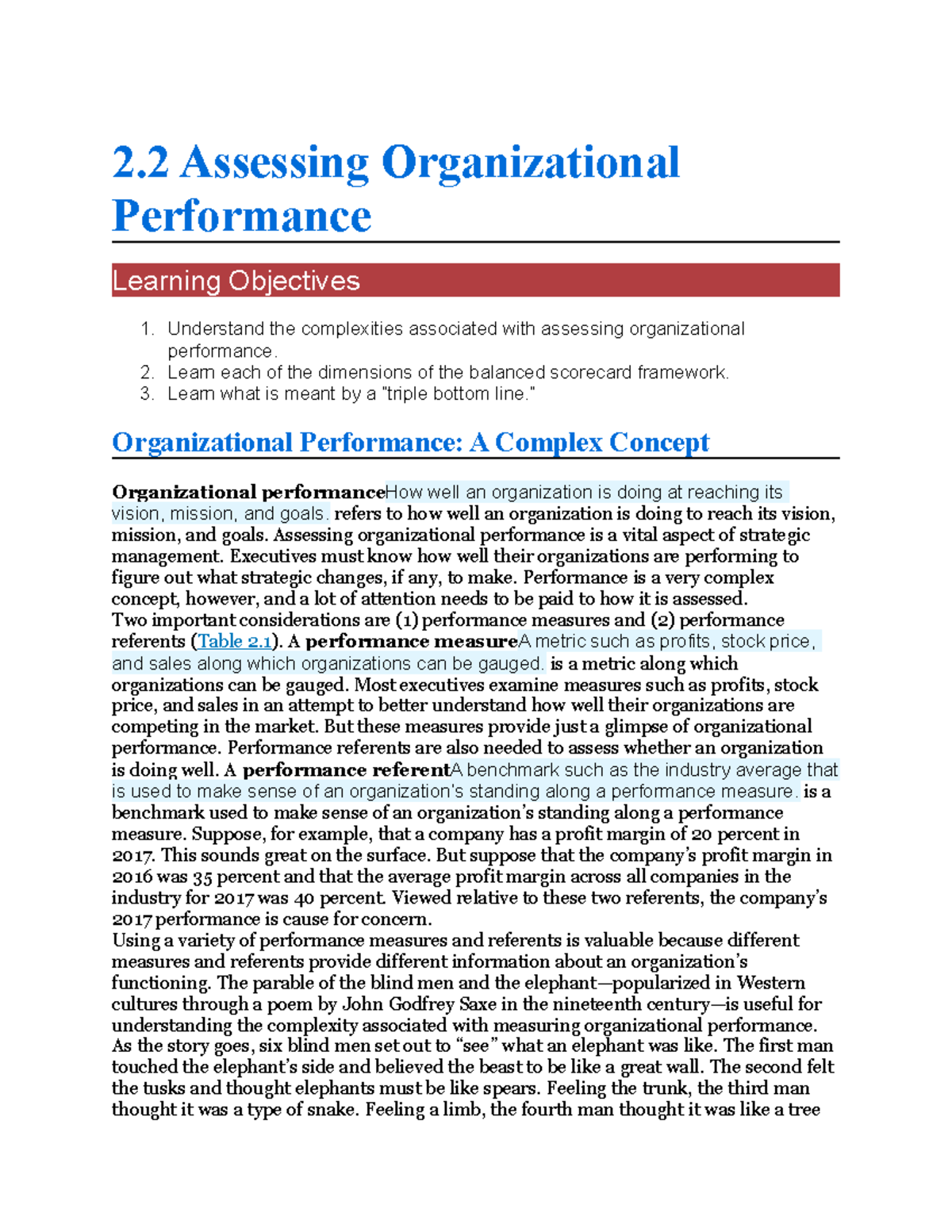 2.2 Assessing Organizational Performance - Stategic Management Lecture ...