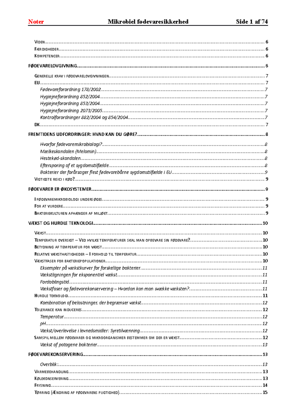 Summary - Mikrobiel fødevaresikkerhed Notes - - Studocu