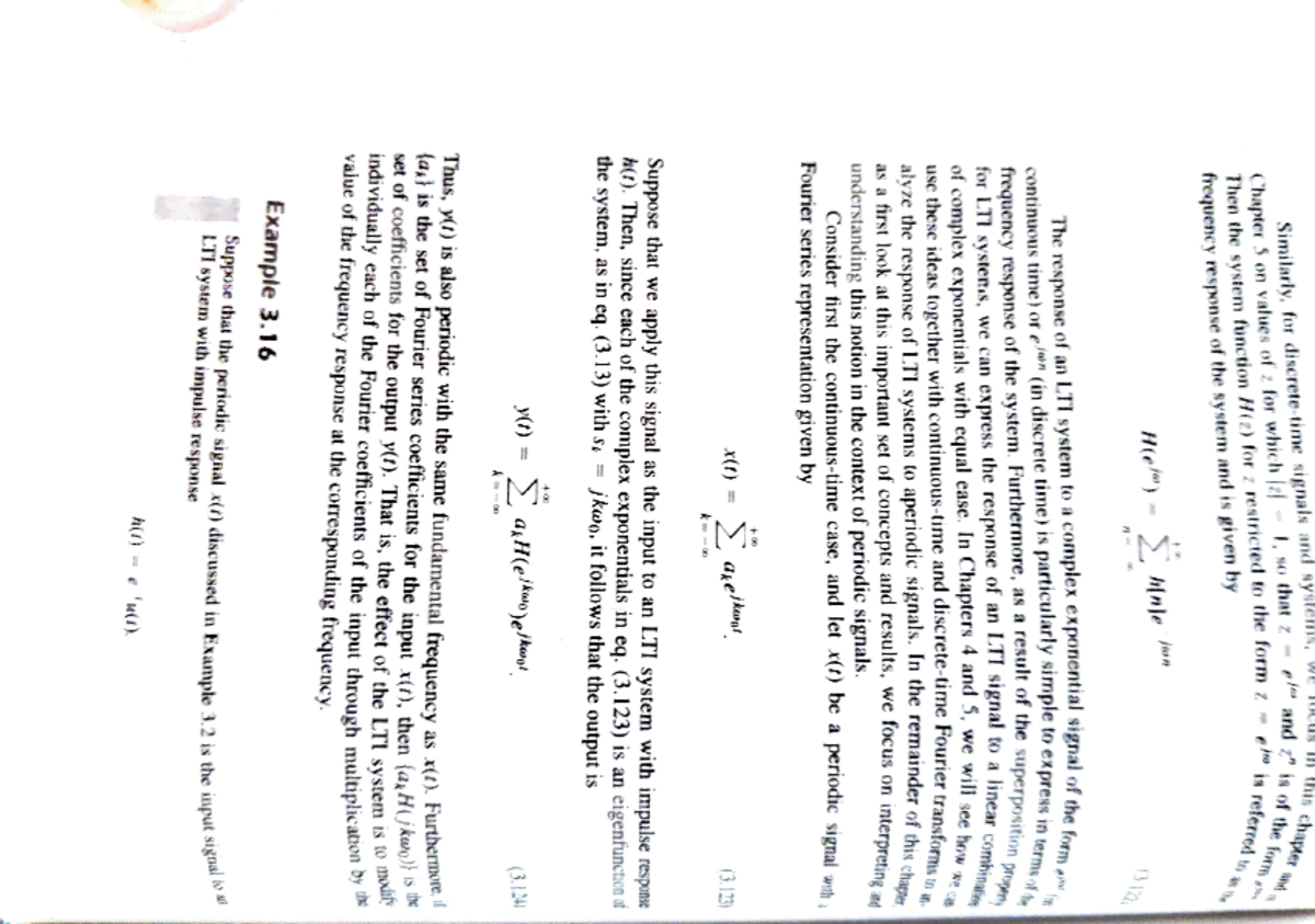 Numericals Fourier series this chapter Chapter 5 on values