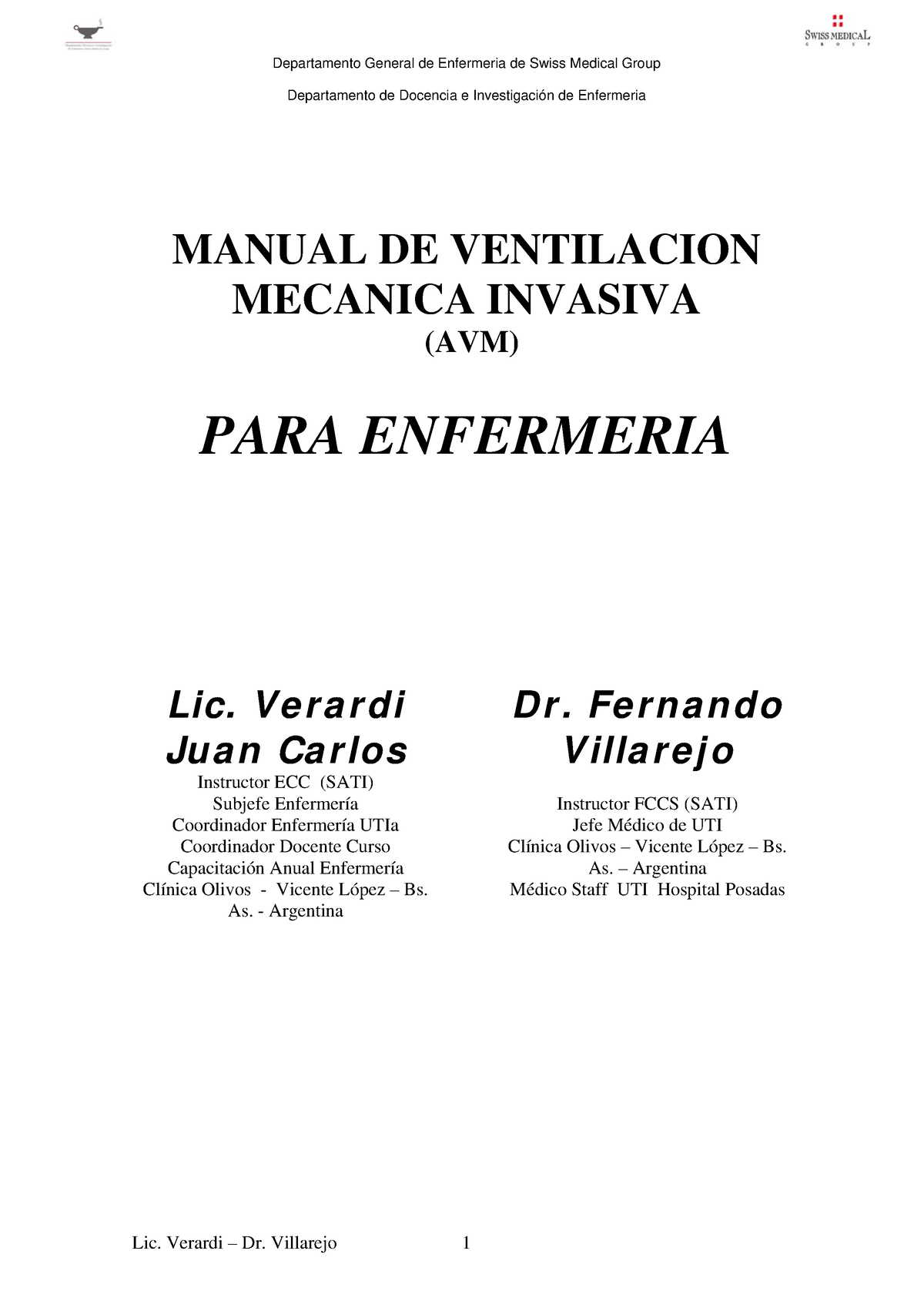 Manual DE Ventilacion Mecanica Invasiva - Departamento De Docencia E ...