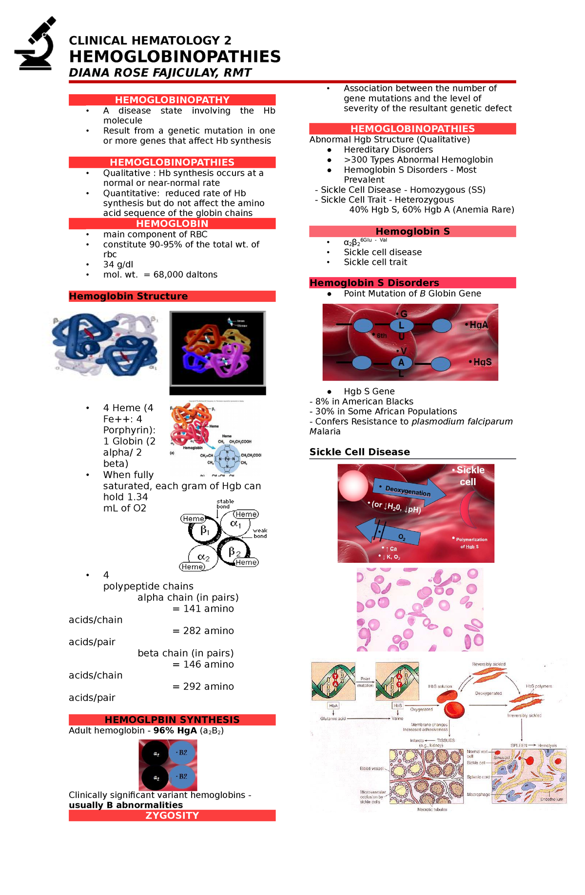 HEMA 2 Hemoglobinopathy CLINICAL HEMATOLOGY 2 HEMOGLOBINOPATHIES   Thumb 1200 1835 