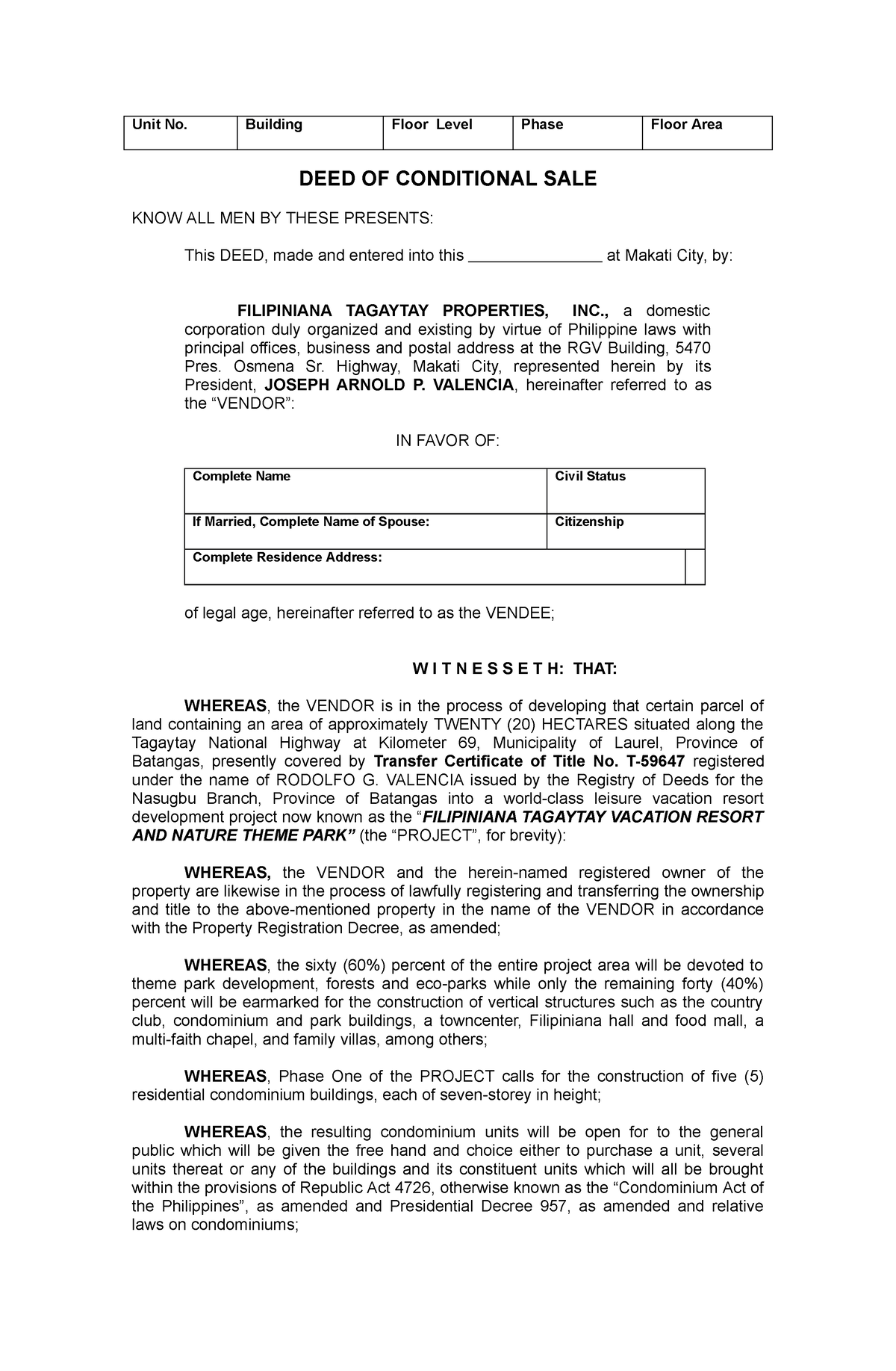 Conditional Deed Of Sale Deed Notary Public Bank2home