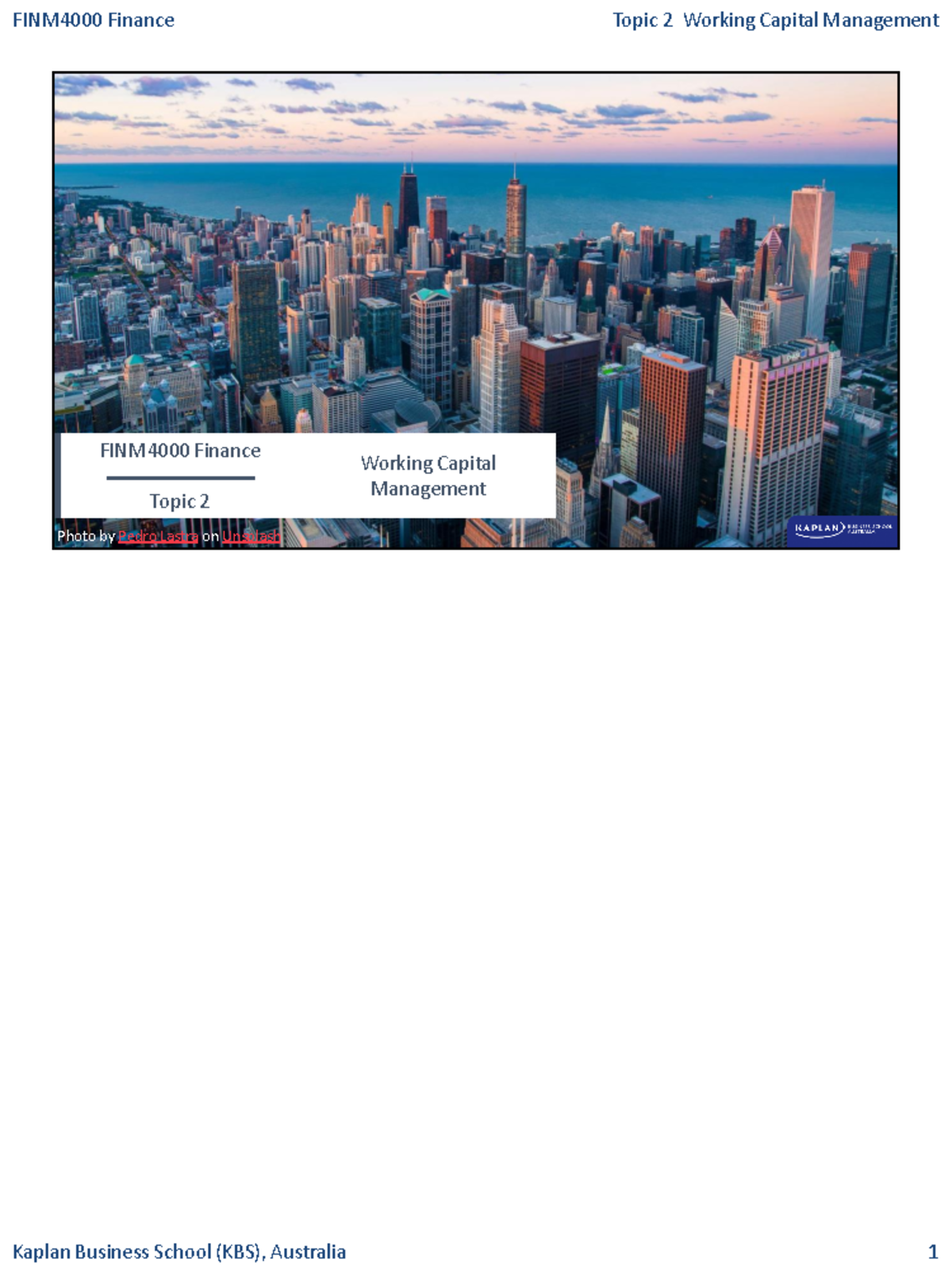 Week 2 - Financial management coursework solutions and workshop notes ...