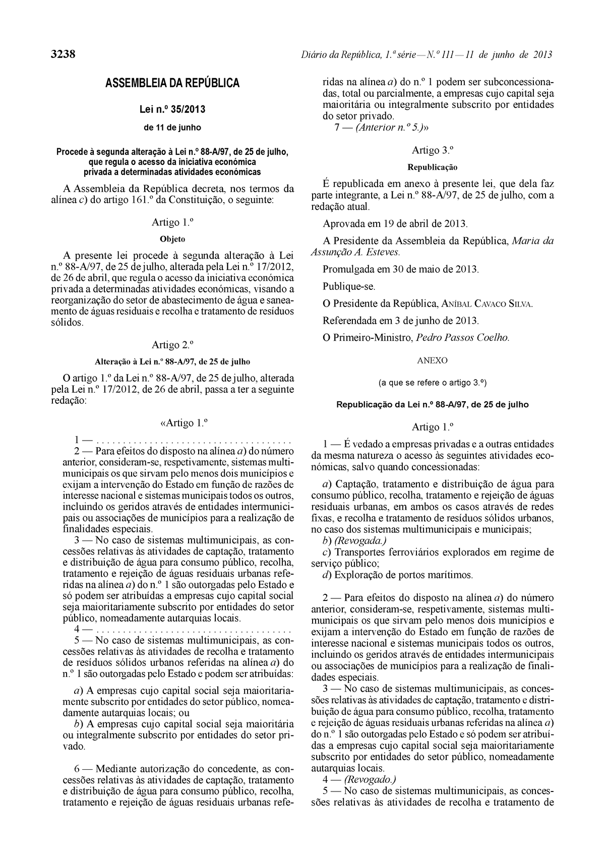 Lei35 2013 - Apontamentos - 3238 Di·rio Da Rep ̇blica, 1.™ SÈrie ó N.∫ ...