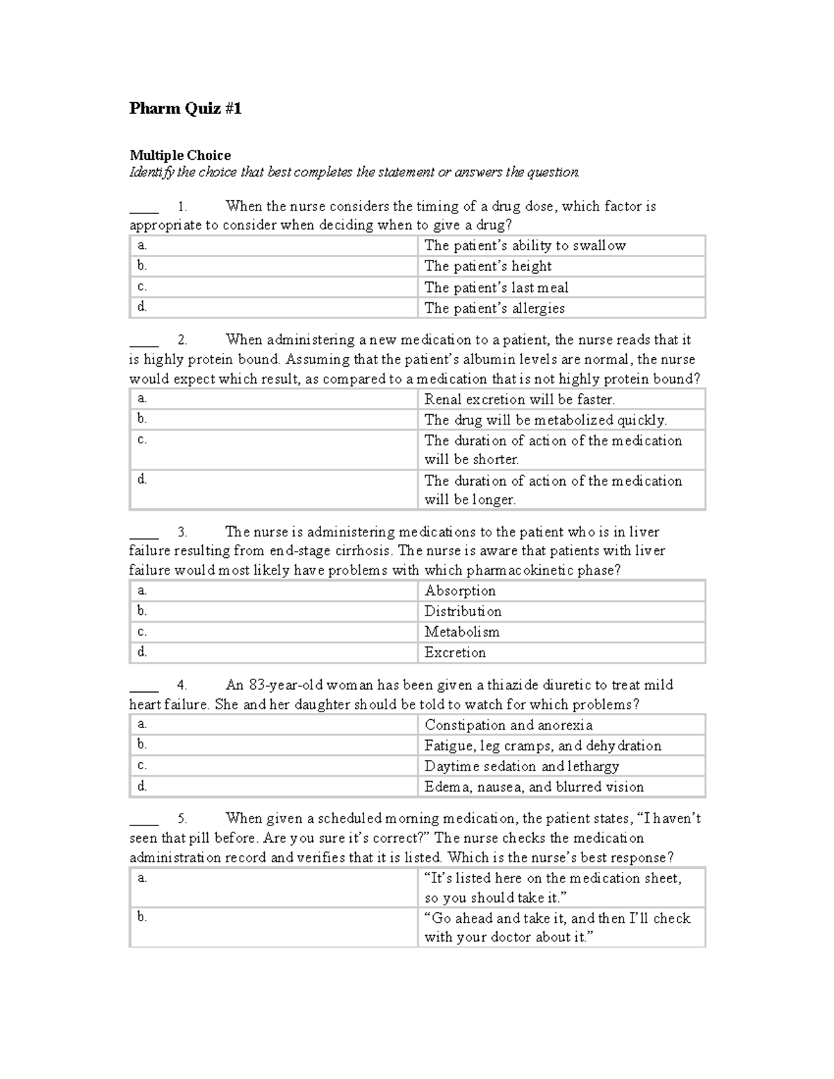 Quiz 1 Questions And Answers Studocu