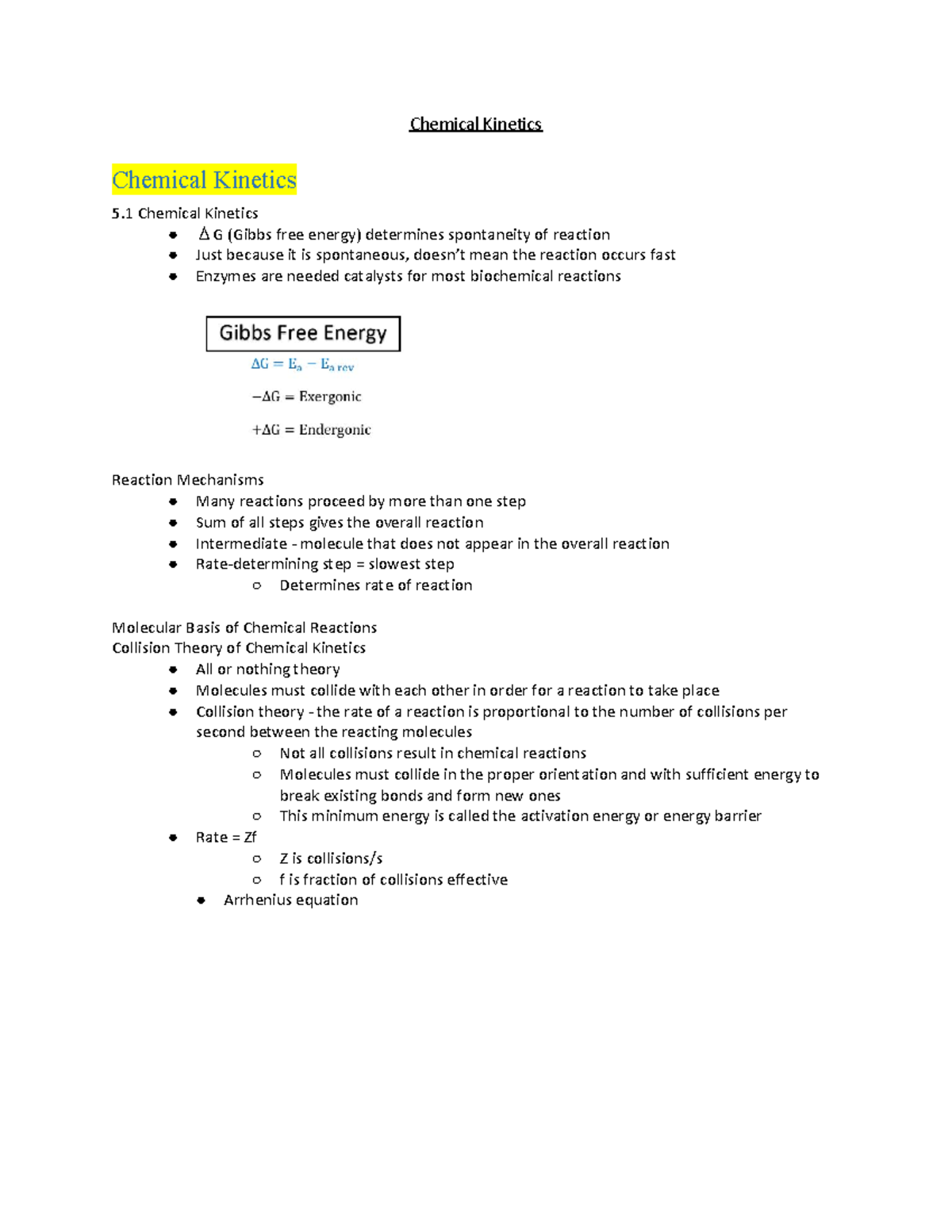 case study questions from chemical kinetics