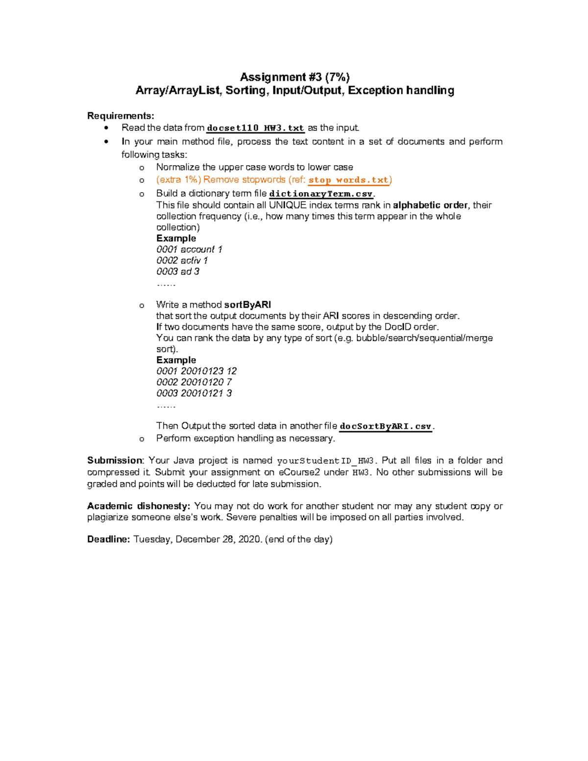 1101 HW3 J1Pipeline Hazards Data Hazards Types of Data Hazards