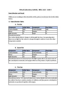 Virtual LAB 7 and 8 Assignment - Virtual Laboratory Activity - BIOL ...