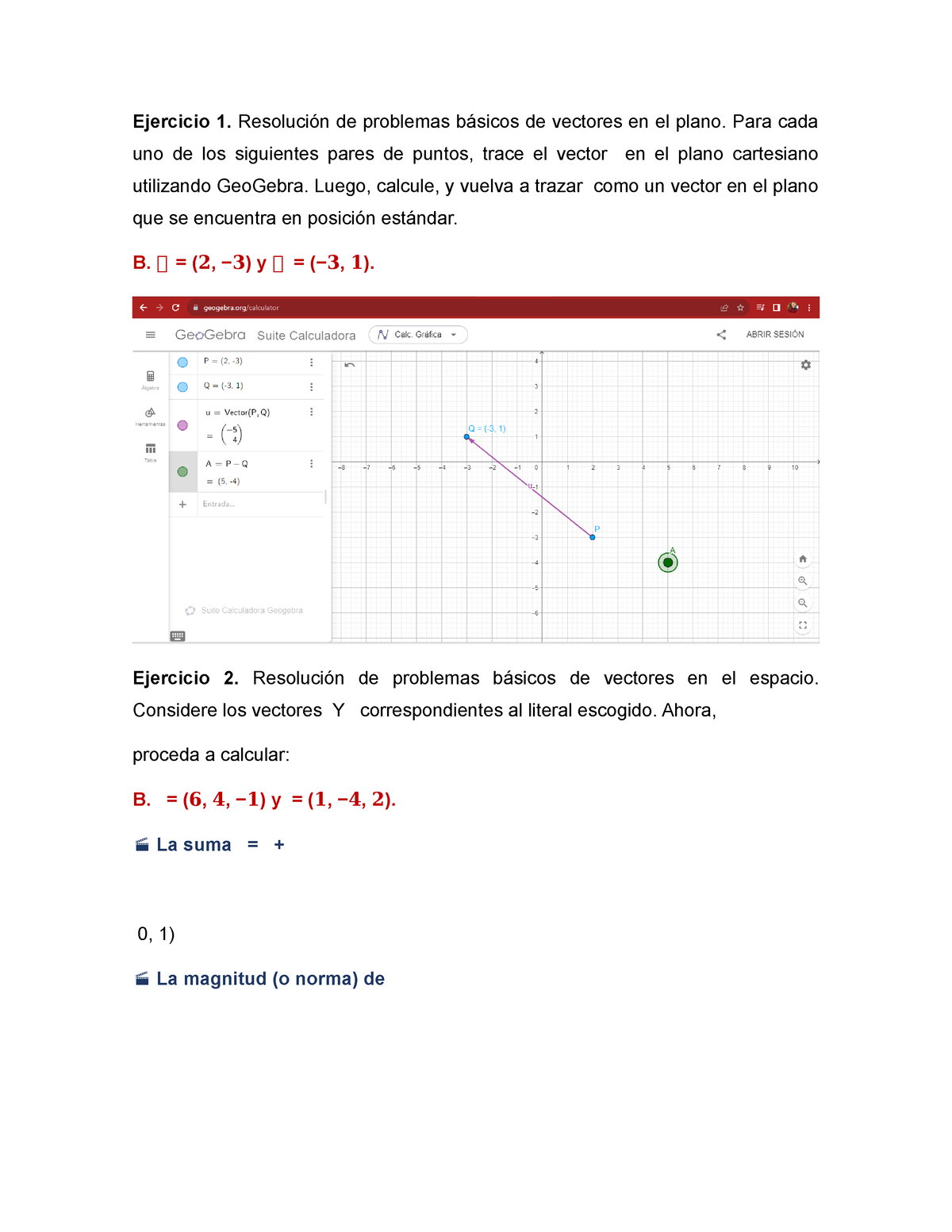 Ejercicio 1 Y 2 Unidad 1 Tarea 2 Algebra Lineal Ejercicio 1 Resolución De Problemas Básicos 5865