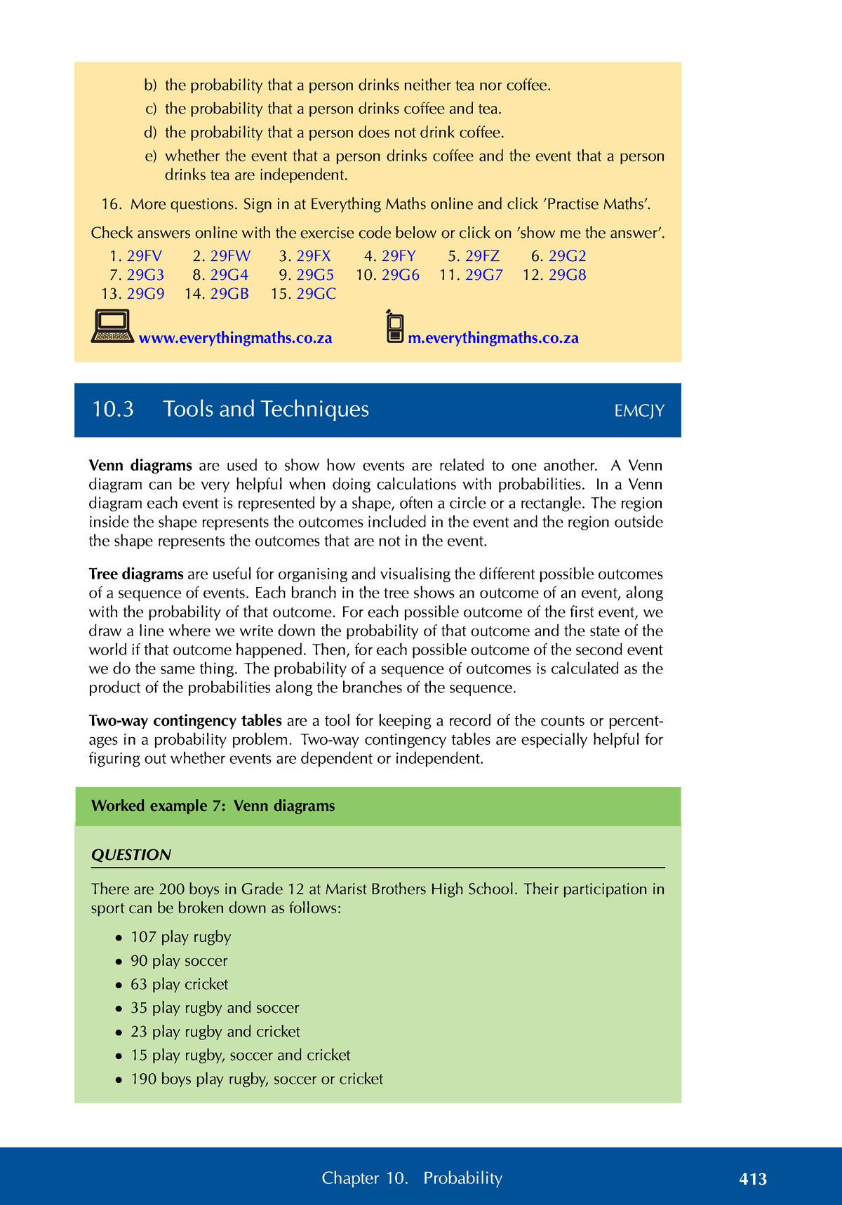 Gr12 Maths Learner 10Probability - B) The Probability That A Person ...