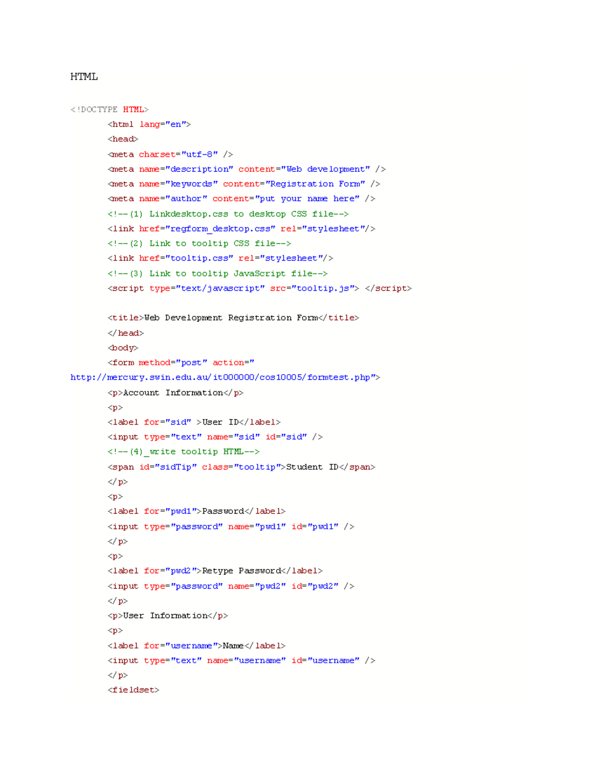 LAB 7 - HTML, CSS & JS - HTML - Studocu