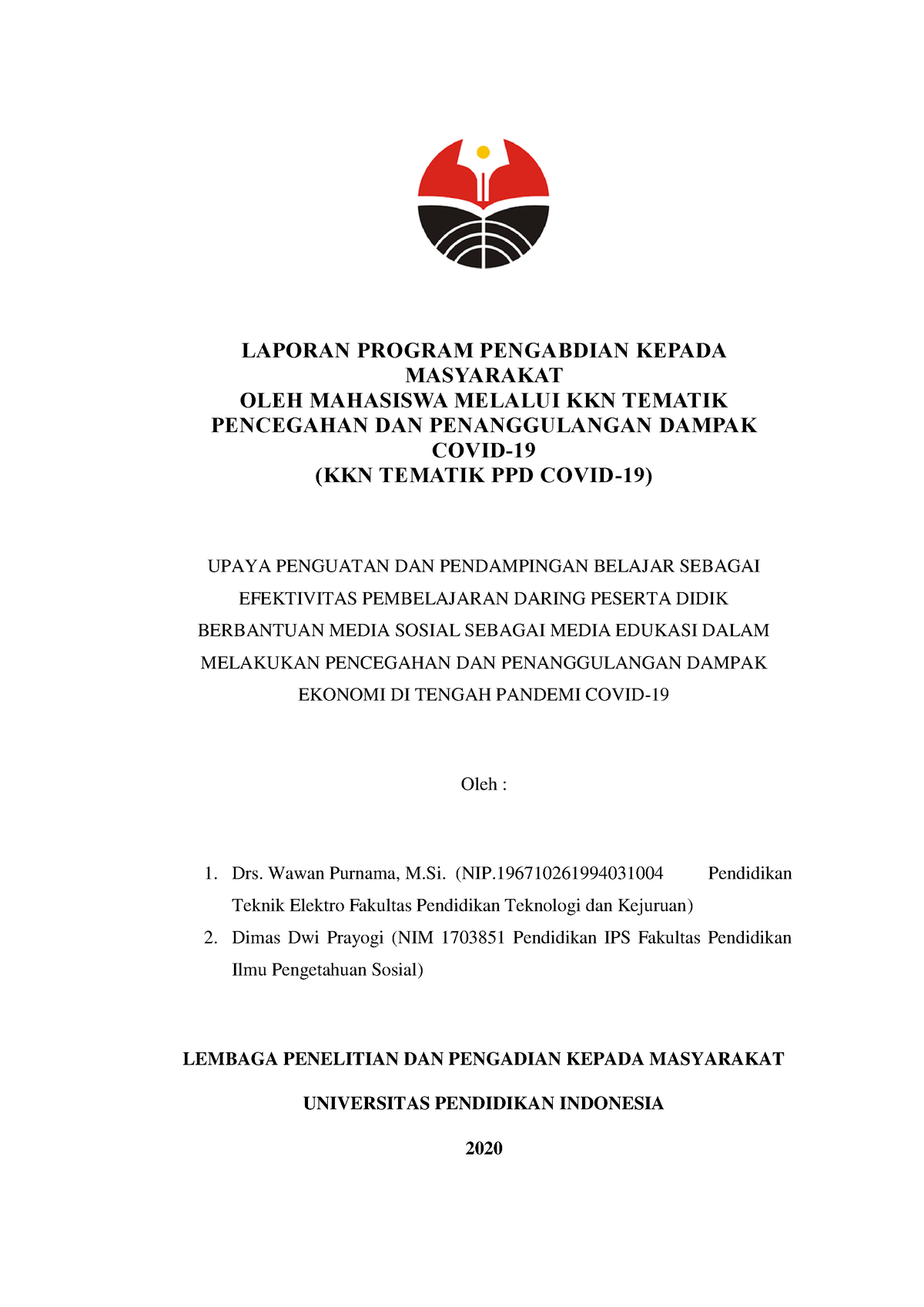 Laporan Akhir KKN Revisi Final - LAPORAN PROGRAM PENGABDIAN KEPADA ...