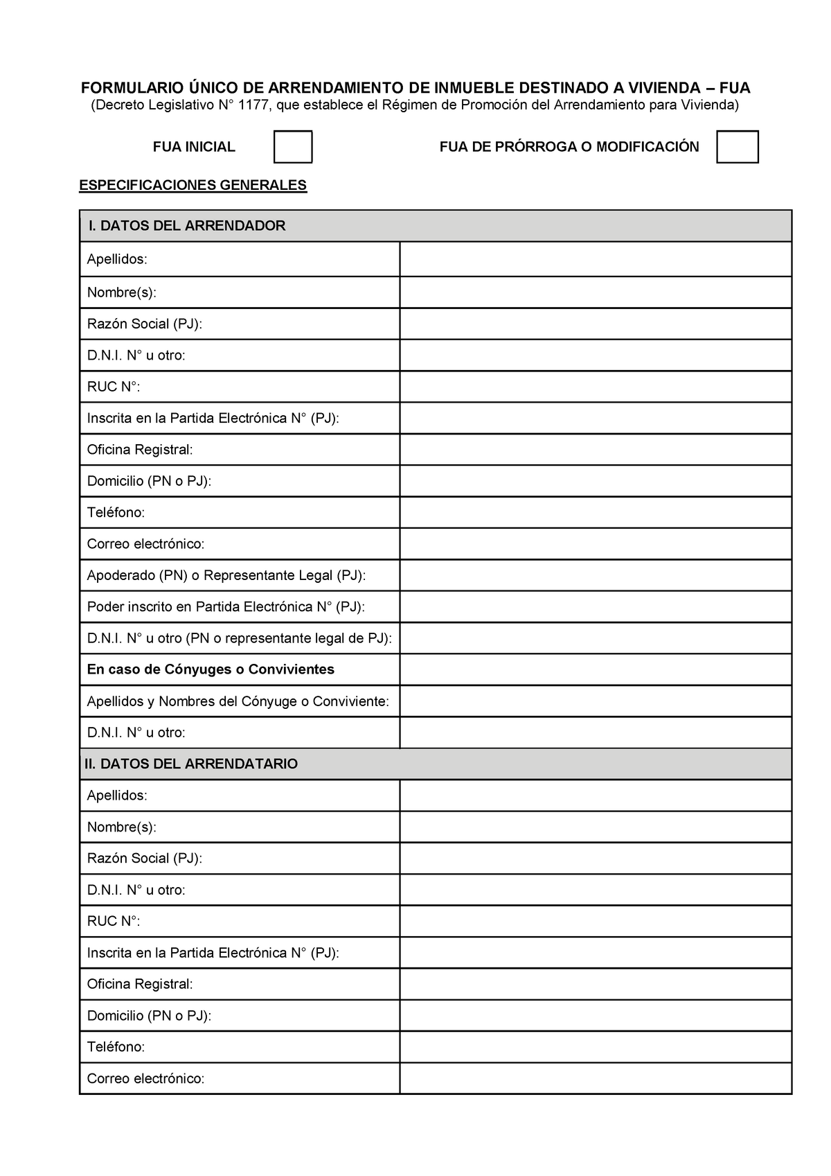 Formato de contrato de arrendamiento en pdf - FORMULARIO ÚNICO DE  ARRENDAMIENTO DE INMUEBLE - Studocu