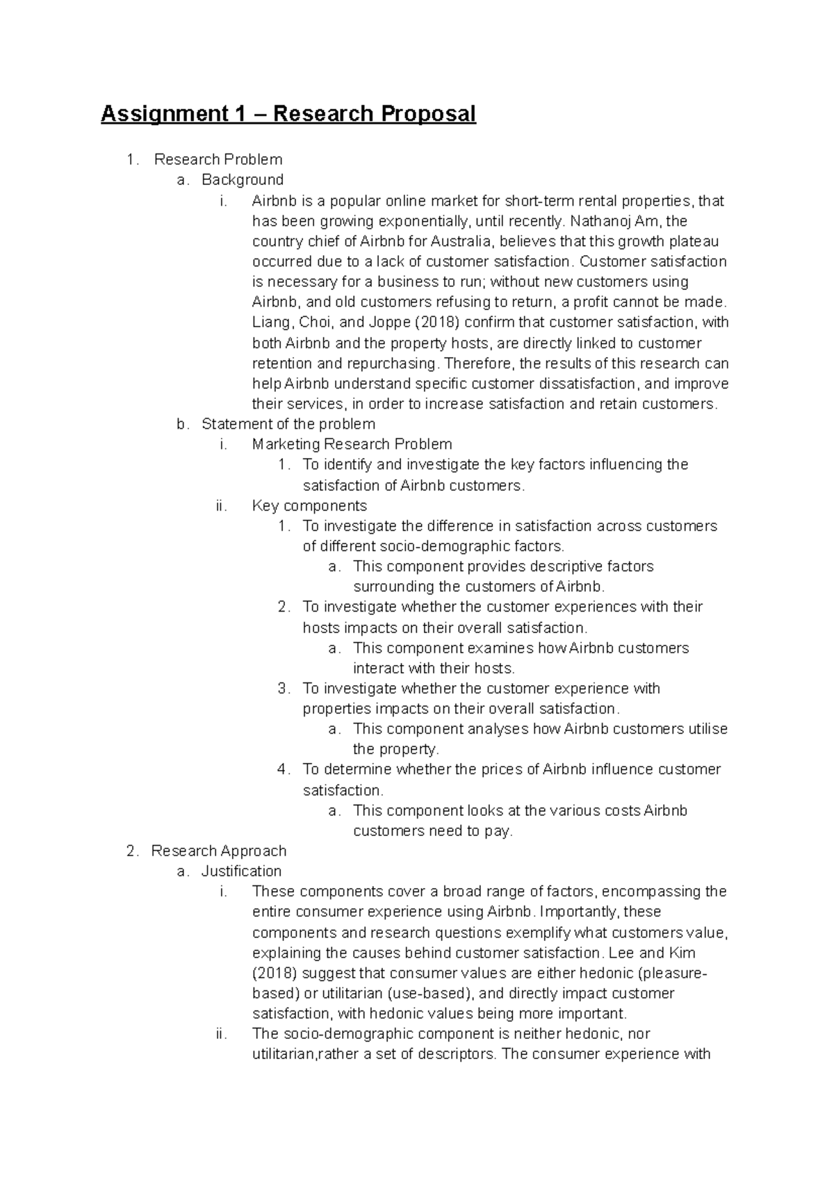 Mkf 2121 - assignment1 - Assignment 1 – Research Proposal 1. Research ...