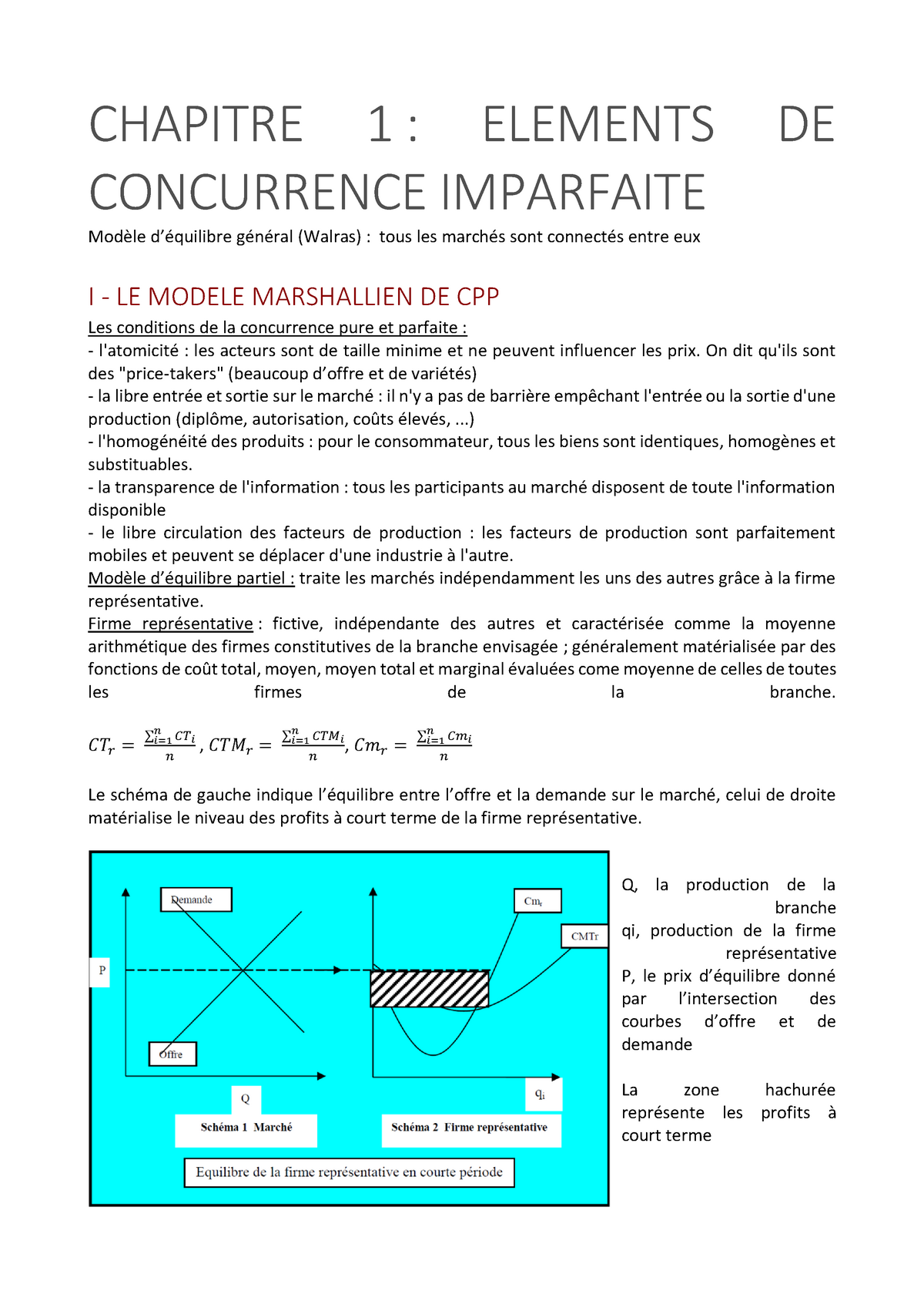 Chapitre 1 Microeconomie Warning Tt Undefined Function 32 Warning Tt Undefined Function 32 Chapitre Elements De Concurrence Imparfaite Mod Le Quilibre Ral Studocu