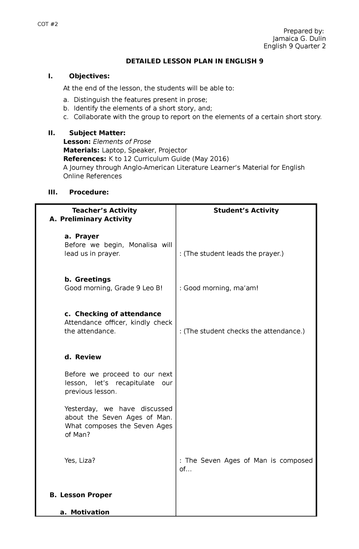 elements-of-prose-detailed-lesson-plan-prepared-by-jamaica-g-dulin