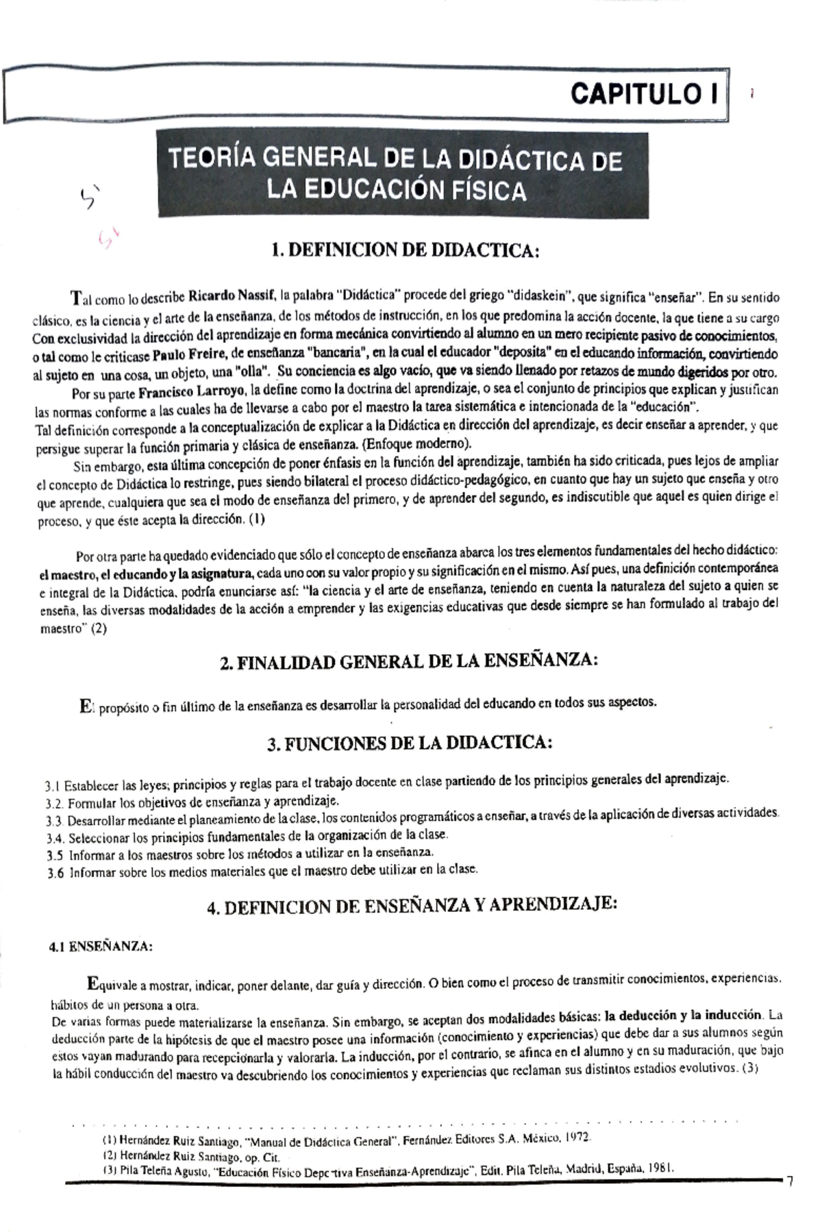 Hojas Teoria De La Didactica General De La Educación Física - CAPITULOI ...