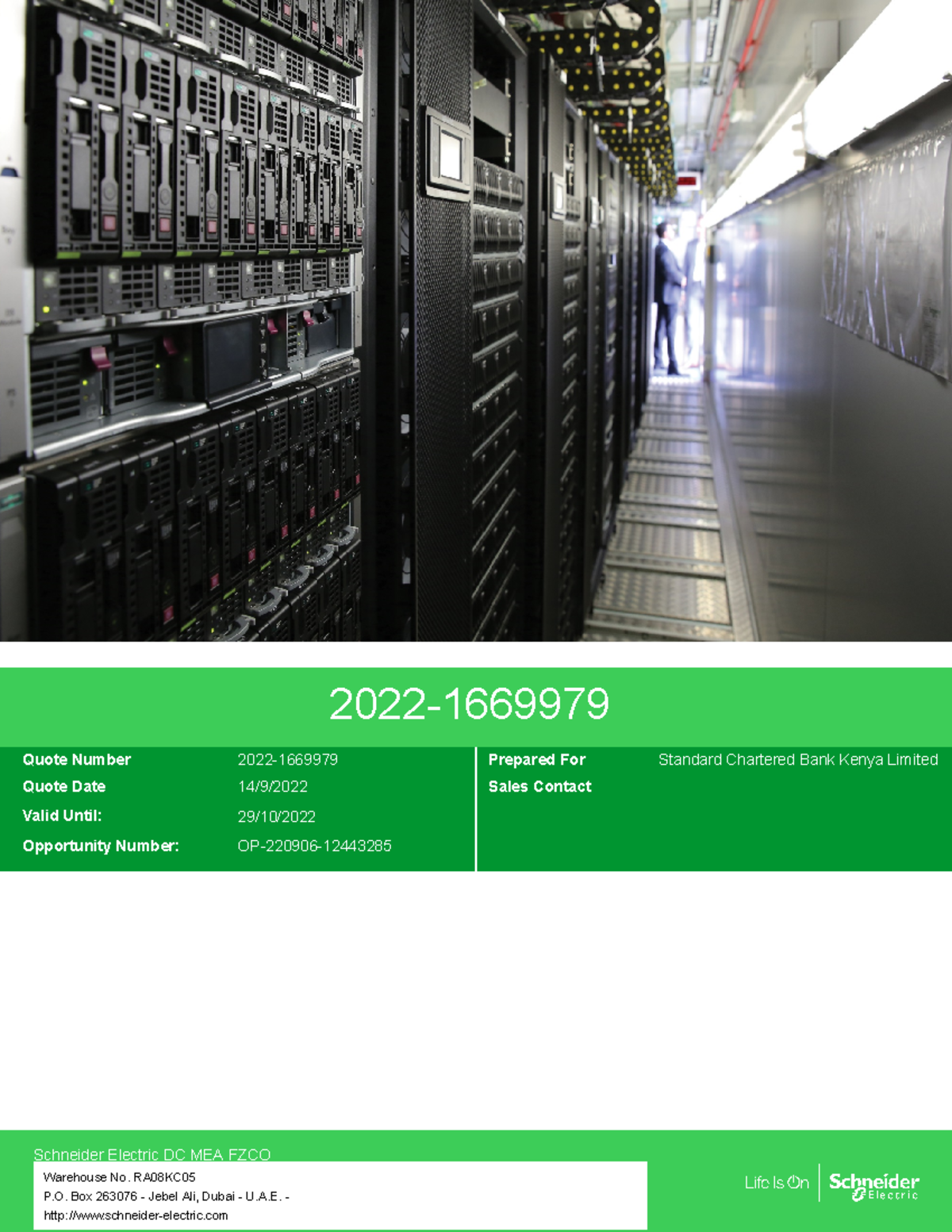 Datacenter Containerizedsolution Standard Chartered Bank Kenya Limited