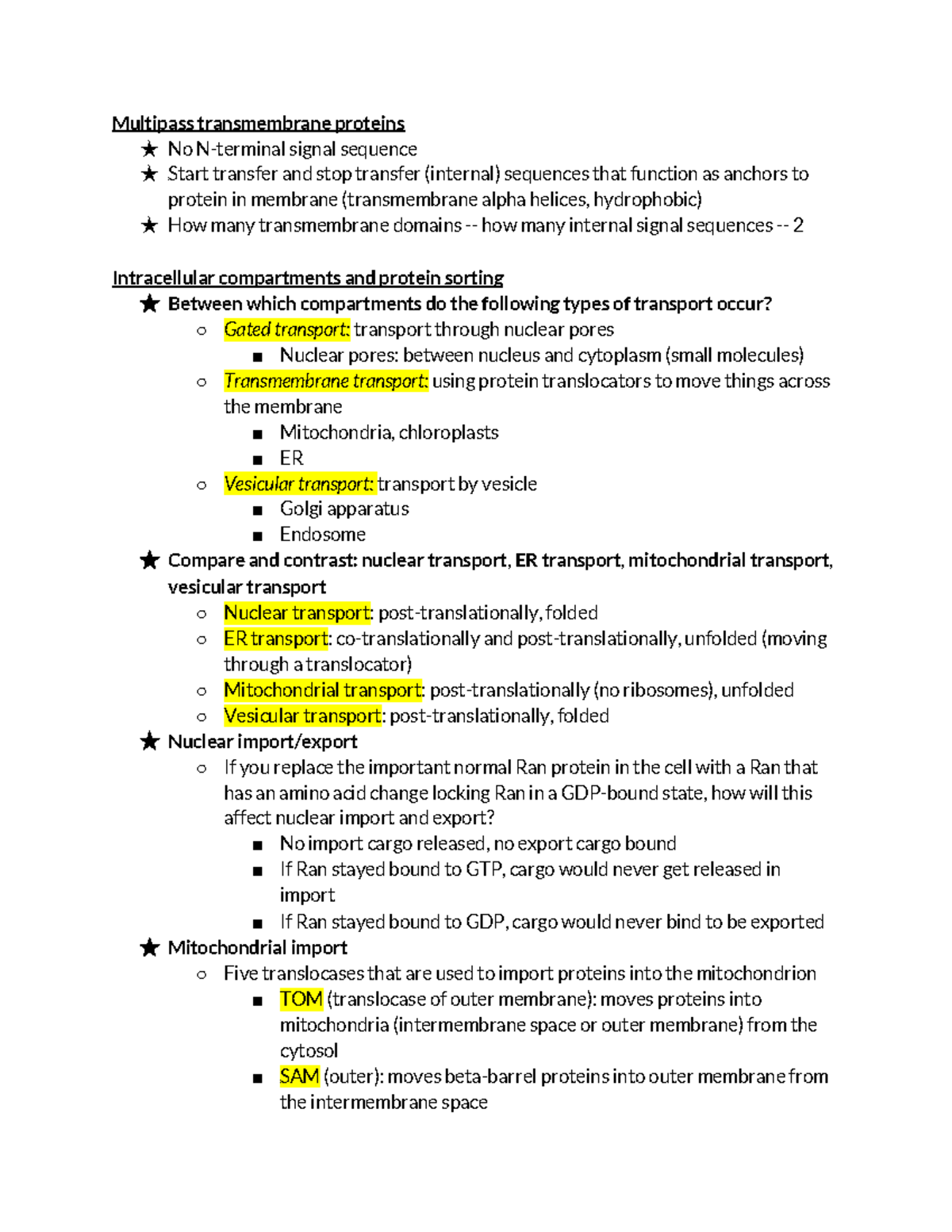 Cell bio unit 3 notes-2 - Unit 3 cell bio notes with discussion ...