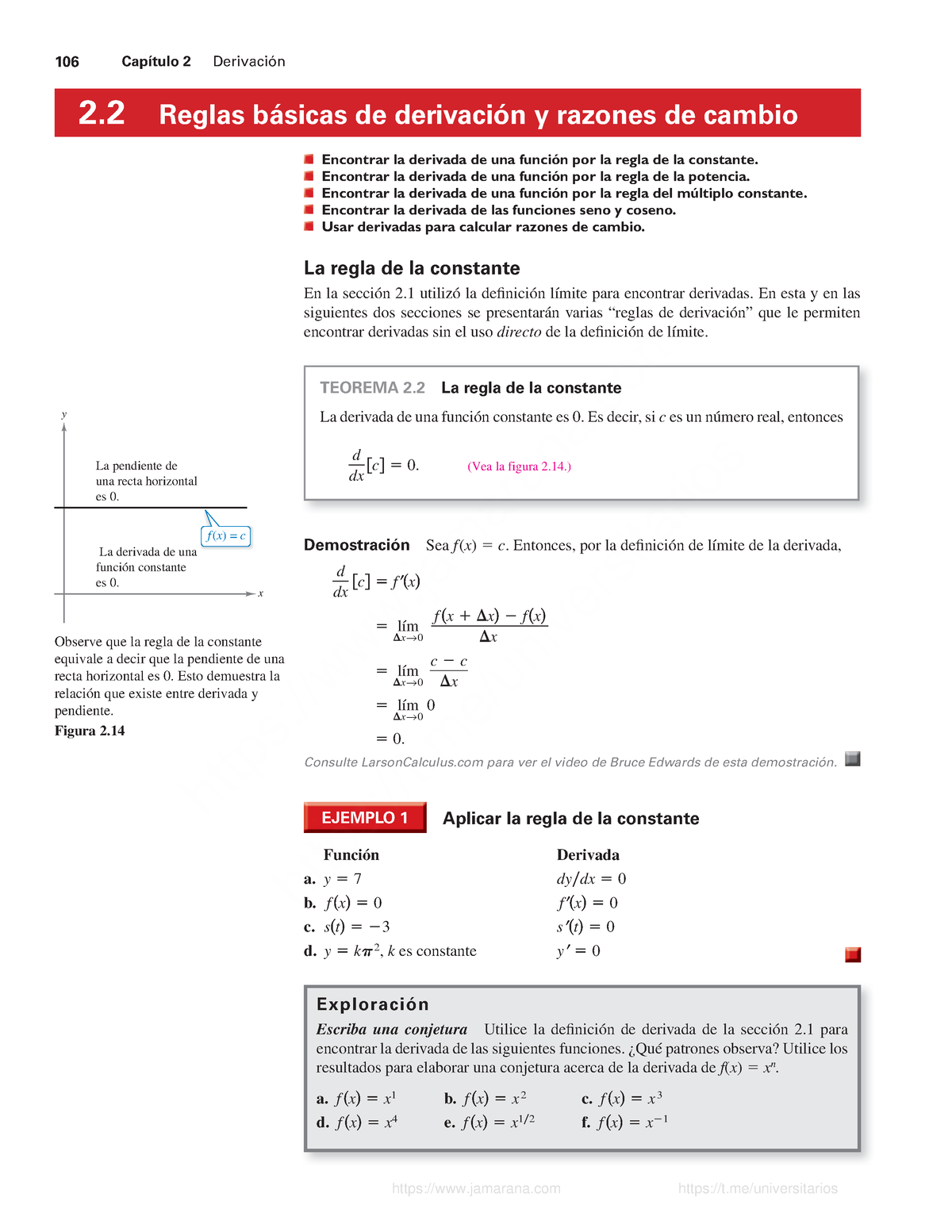 Reglas Basicas - 106 Capítulo 2 Derivación Encontrar La Derivada De Una ...