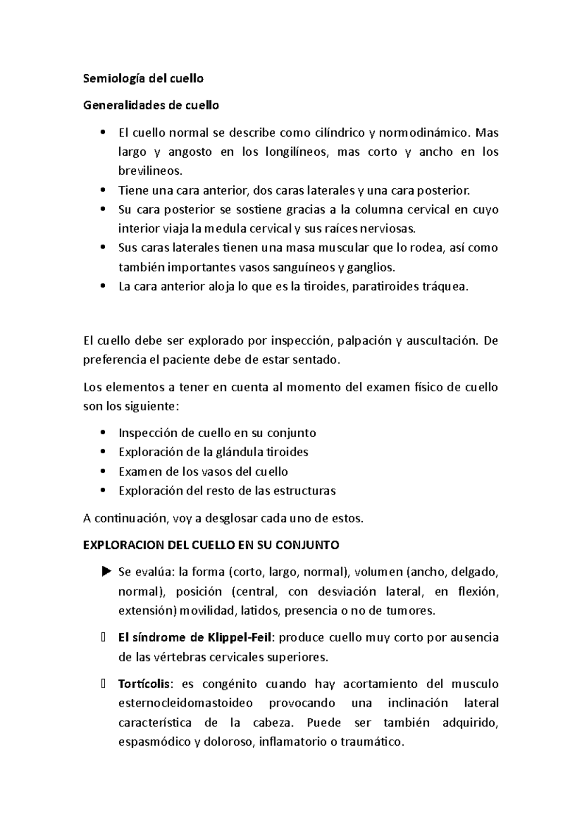 Semiología del cuello Exposicion - Semiología del cuello Generalidades ...