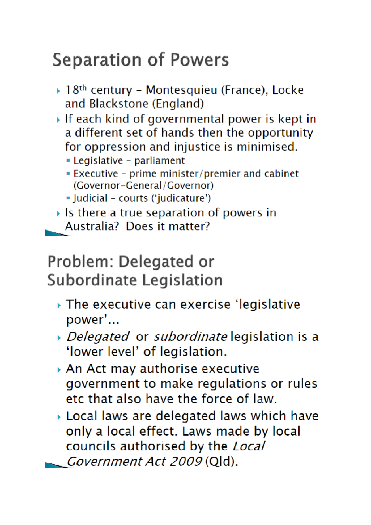 Week 3 The Separation Of Powers Doctrine And The Rule Of Law - LLB101 ...