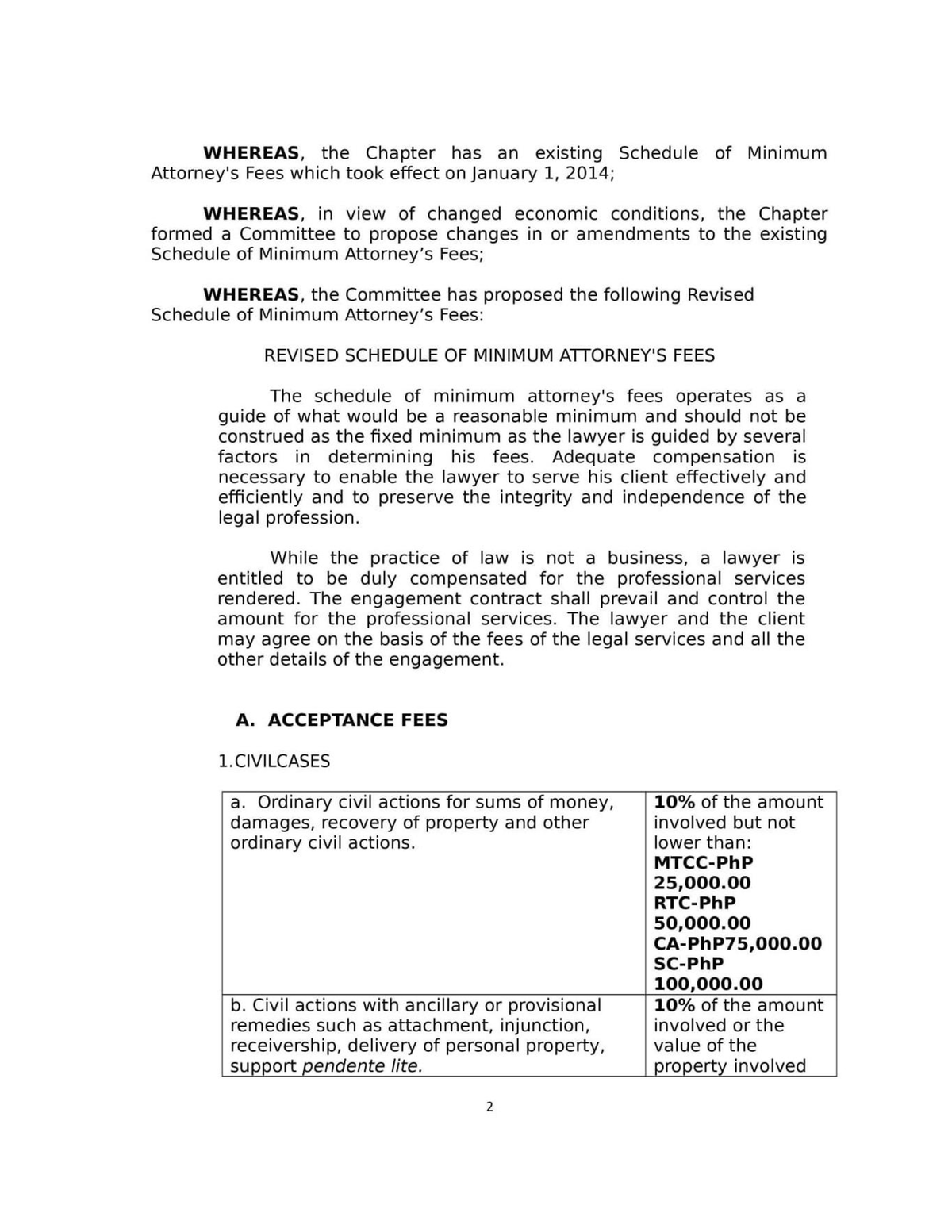 ibp davao tariff rates - Juris Doctor - Studocu