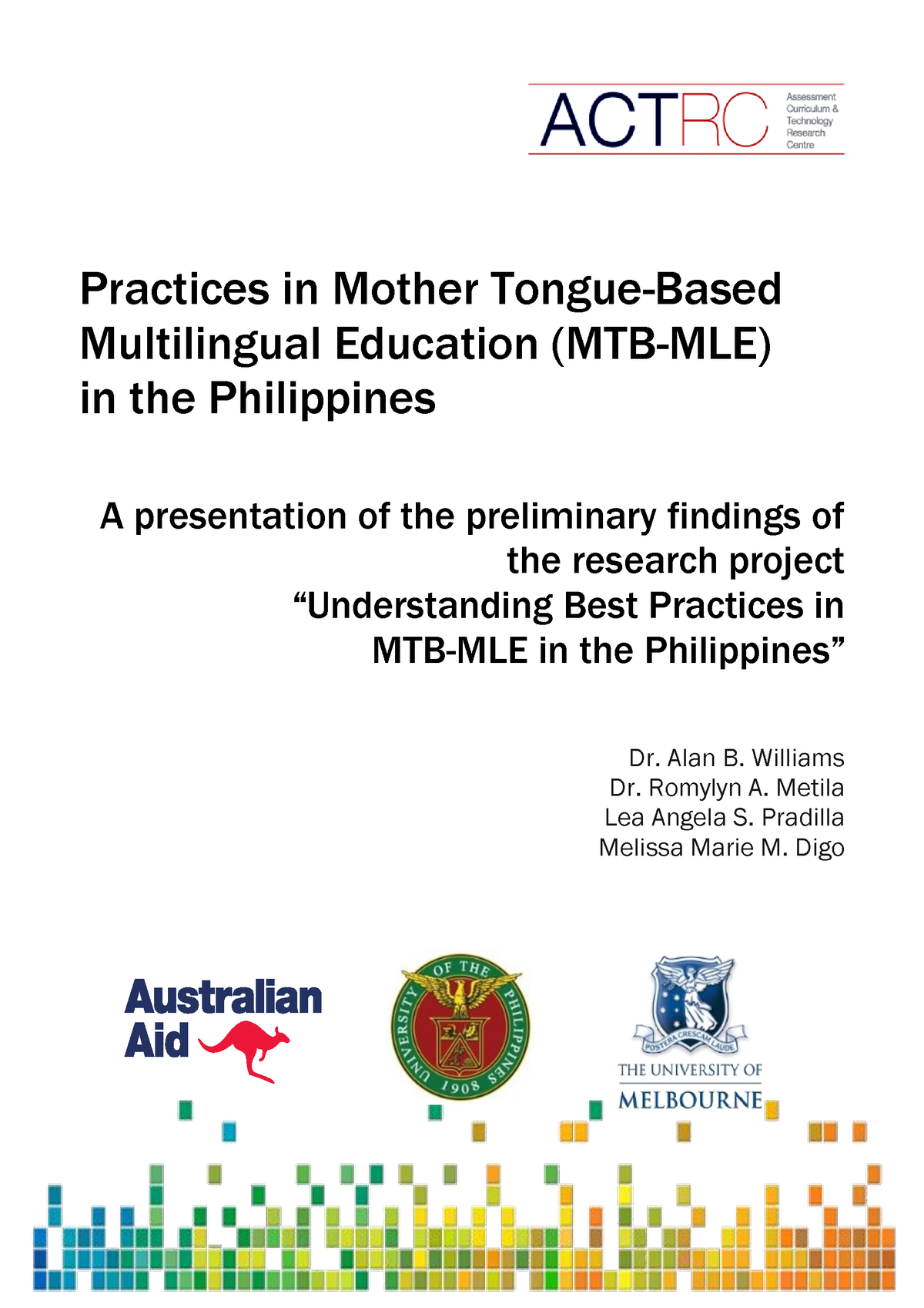 Sg 24 Practices In Mtb Mle Final Practices In Mother Tongue Based Multilingual Education Mtb 5836