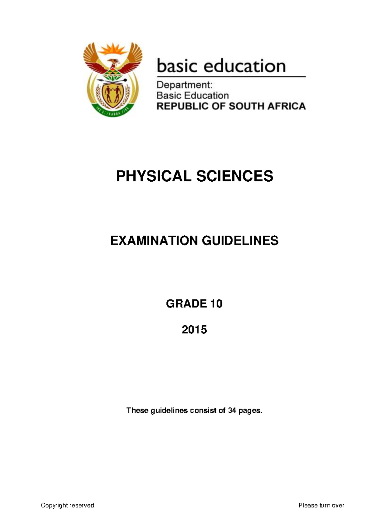 EXAM GUIDELINES GRADE 10 PHYSICAL SCIENCE 2021 visual data 8