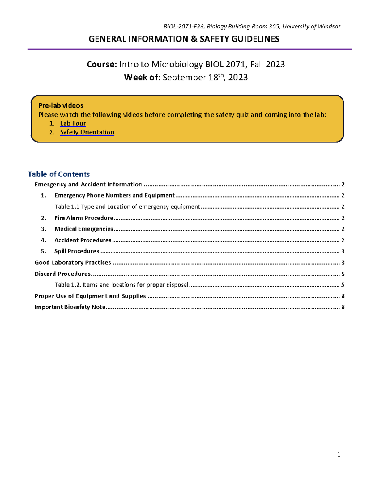 F23-General lab guidelines microbiology DB edits - GENERAL INFORMATION ...