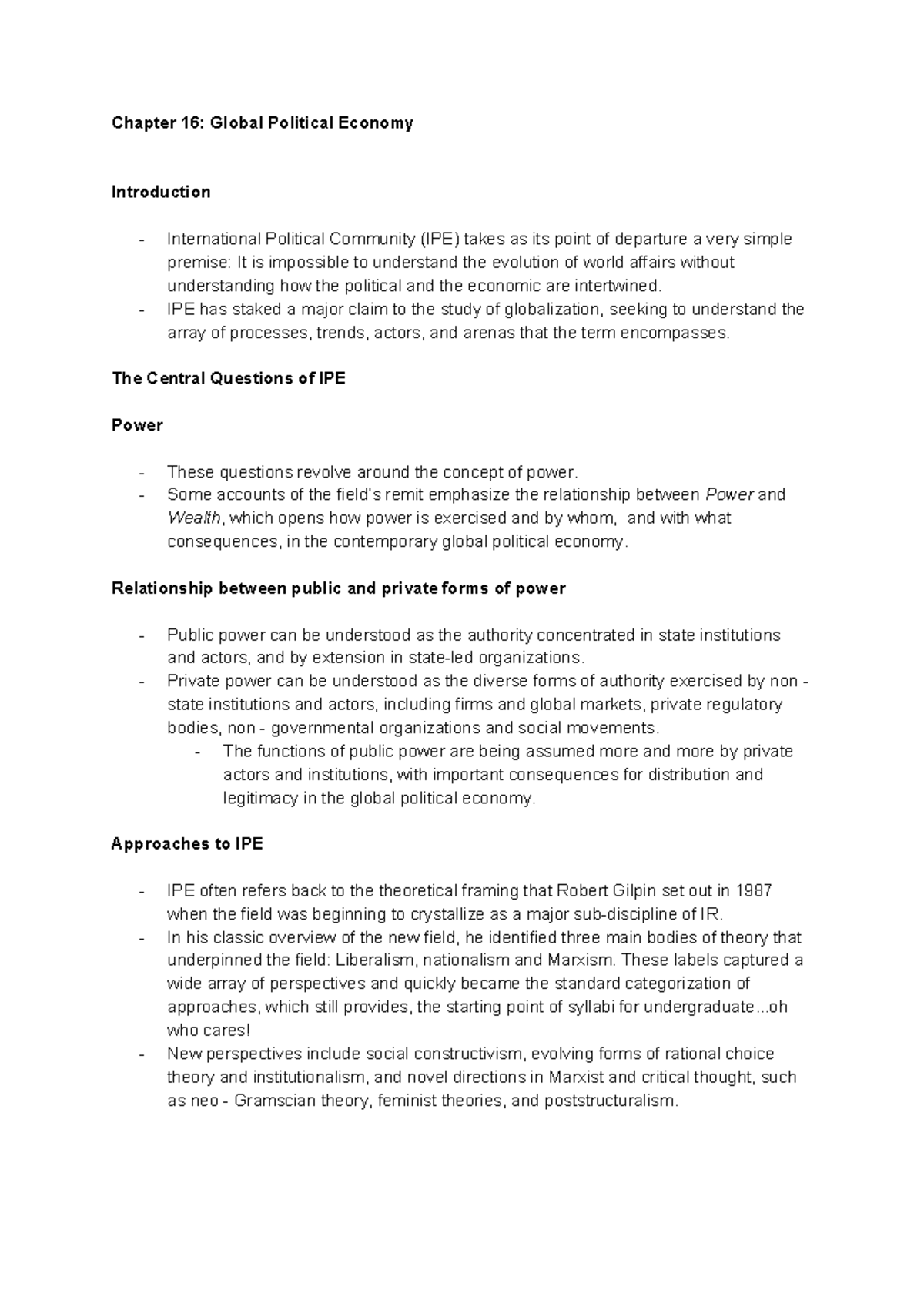 chapter-16-global-politcal-economy-tutorial-and-lecture-chapter-16