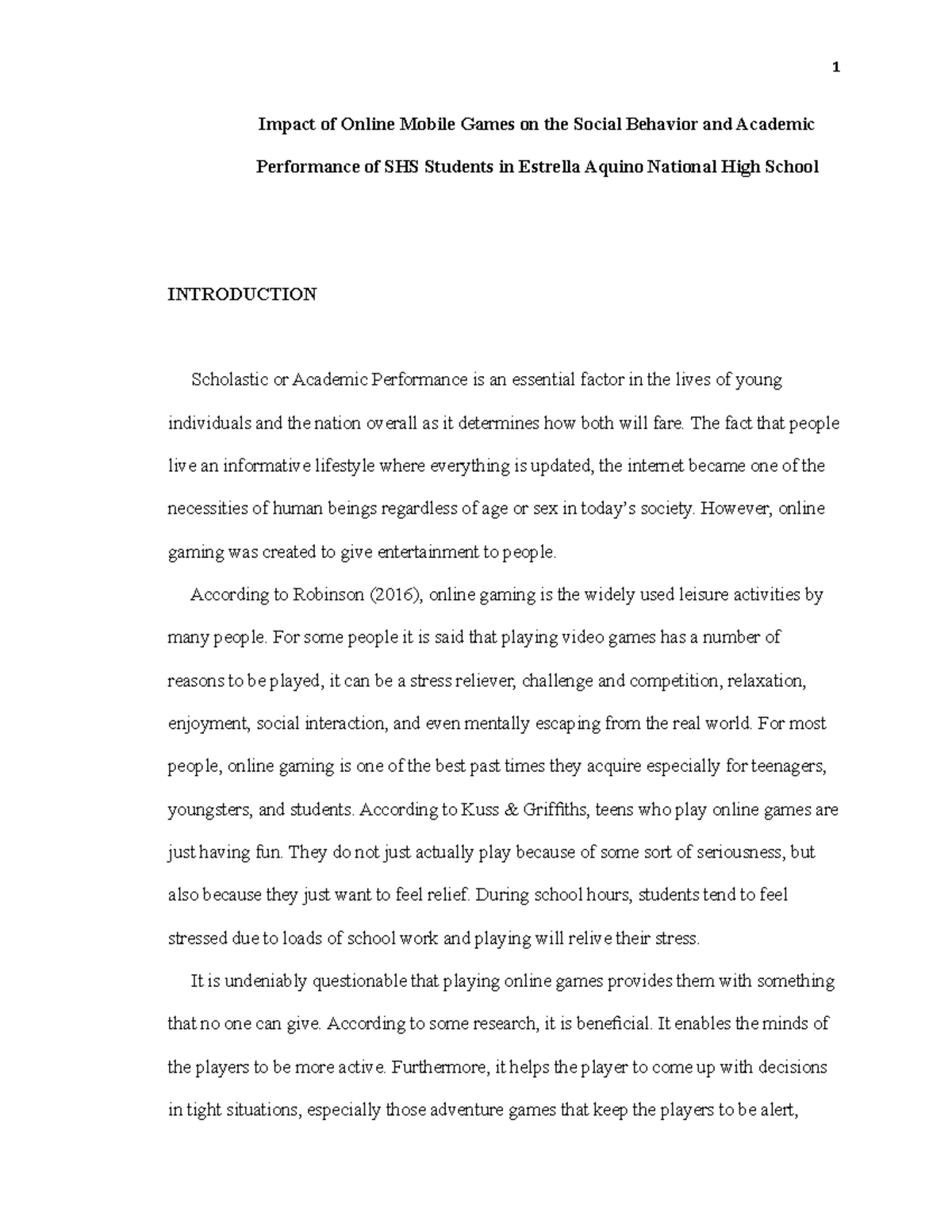 Revised Impact of Online Mobile Games on the Social Behavior and