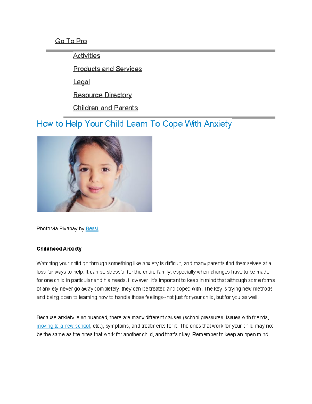 How To Help Your Child Learn To Cope With Anxiety Go To Pro How To Help Your Child Learn To Cope With Anxiety Go To Pro