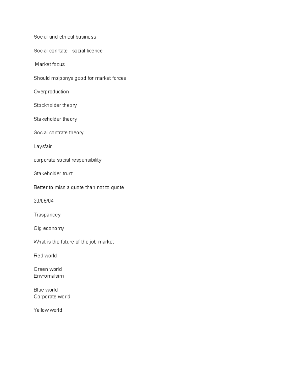 Bsns 111 notes - note from lectures - Social and ethical business ...