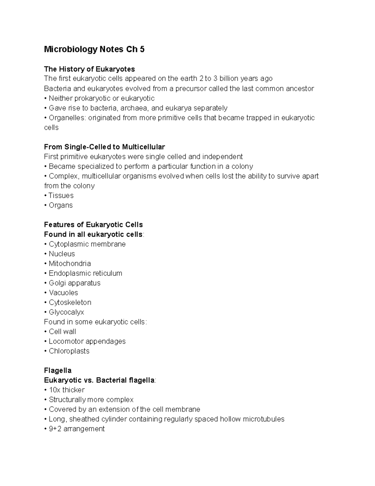 Microbiology Notes Ch 5 - Bacterial flagella: 10x thicker Structurally ...