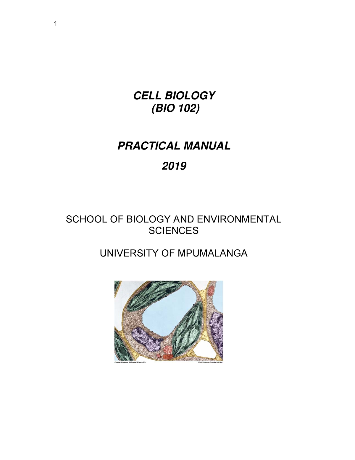 BIO102 Practical Manual - CELL BIOLOGY (BIO 102) PRACTICAL MANUAL 2019 ...