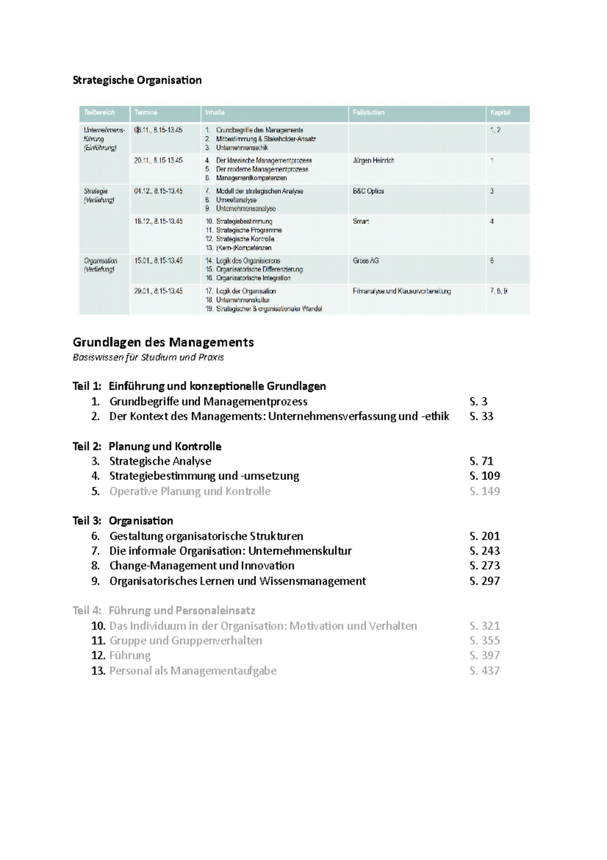 Grundlagen Des Mgmt. - Zsmf - Strategische Organisation Grundlagen Des ...