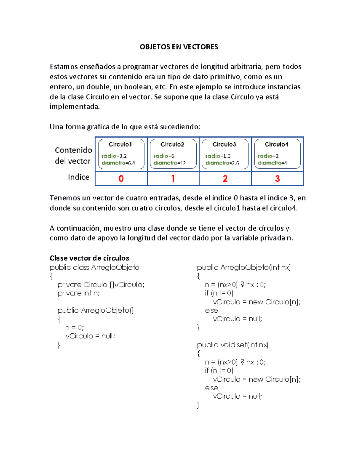 Objetos En Vectores - Con elementos del sistema - OBJETOS EN VECTORES ...