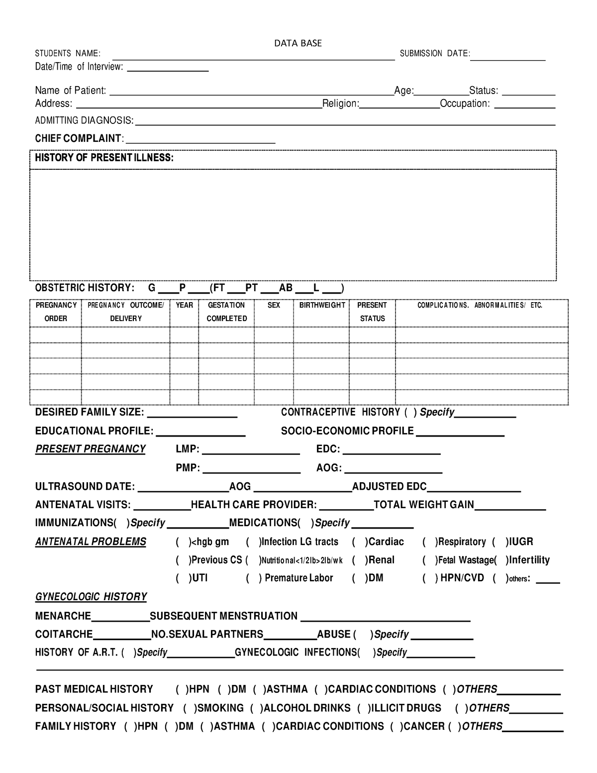 Database- Template (superfinalnajudni) - Date Time Of Interview: Name 