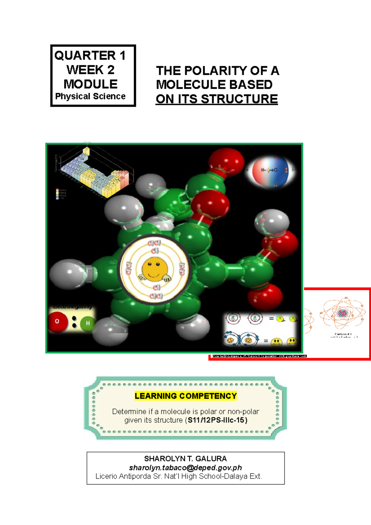 Physical Science Quarter 1 Competency 3 Sharolyn T - PHYSICAL SCIENCE ...