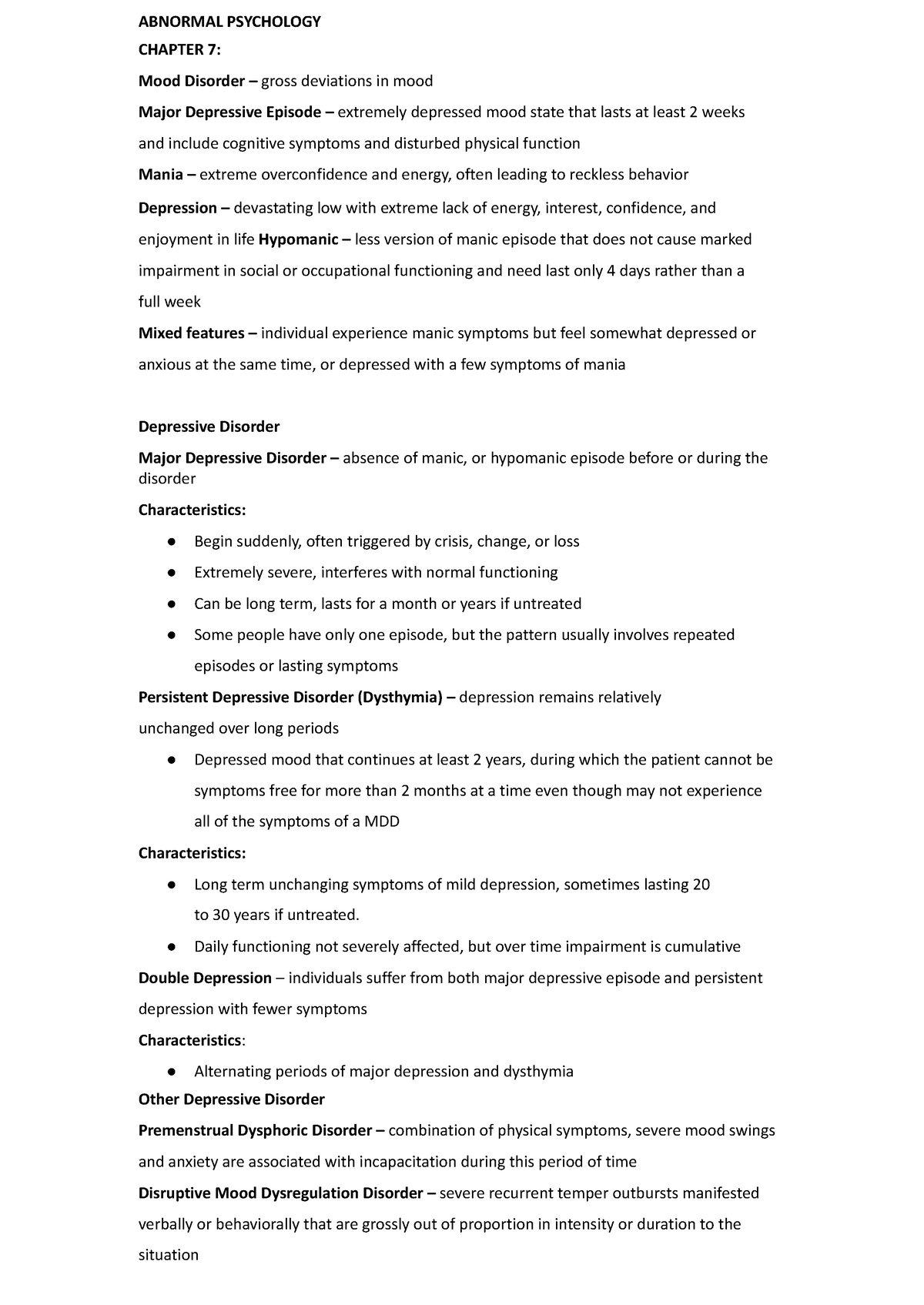 Abnormal-psychology-chapter-6-7, Mood 10 - ABNORMAL PSYCHOLOGY CHAPTER ...