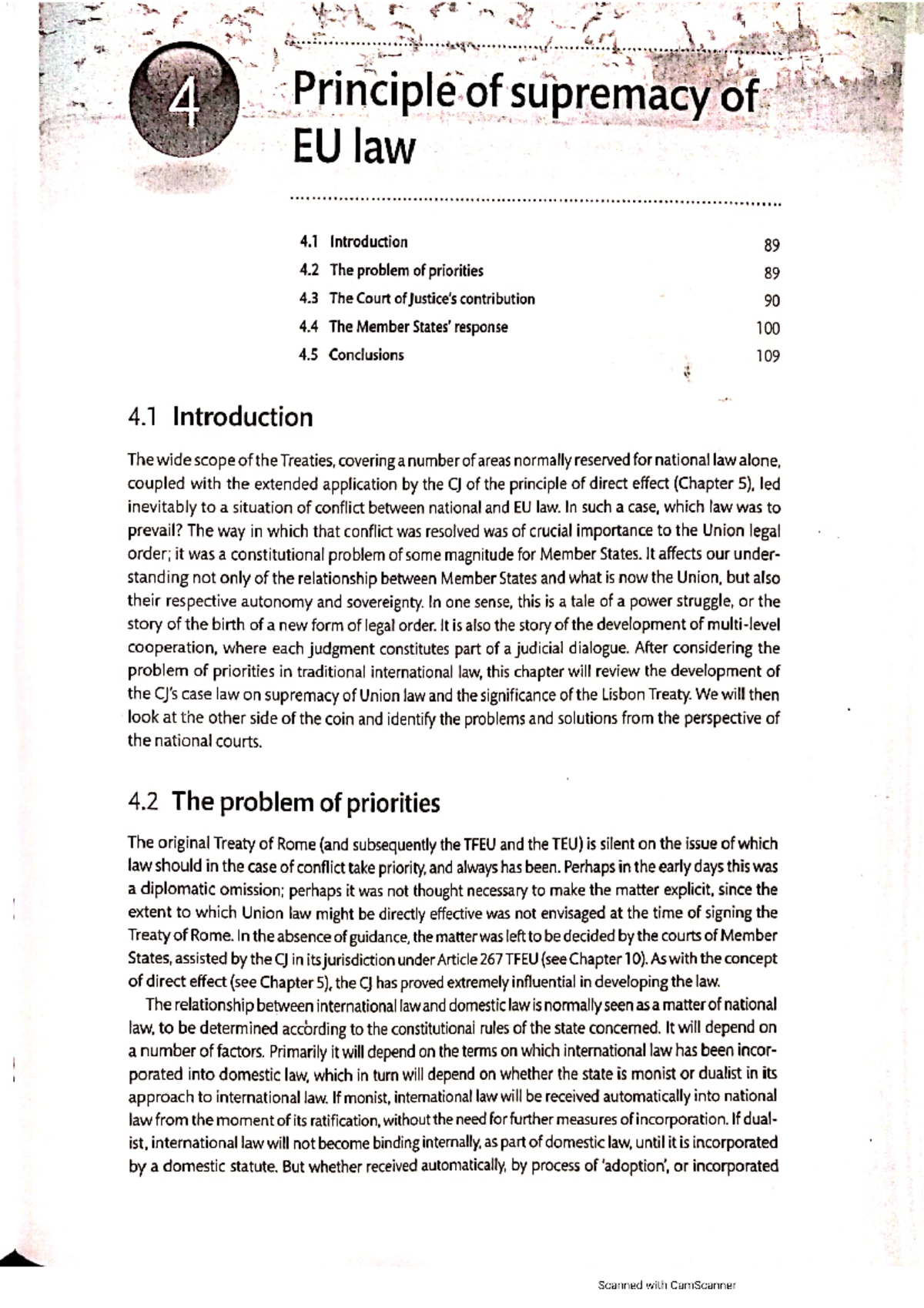 supremacy of eu law essay plan