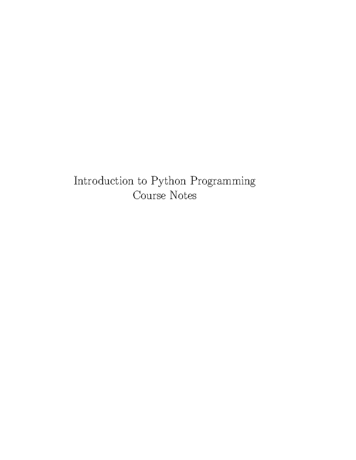 Introduction To Python Programming - Introduction To Python Programming ...