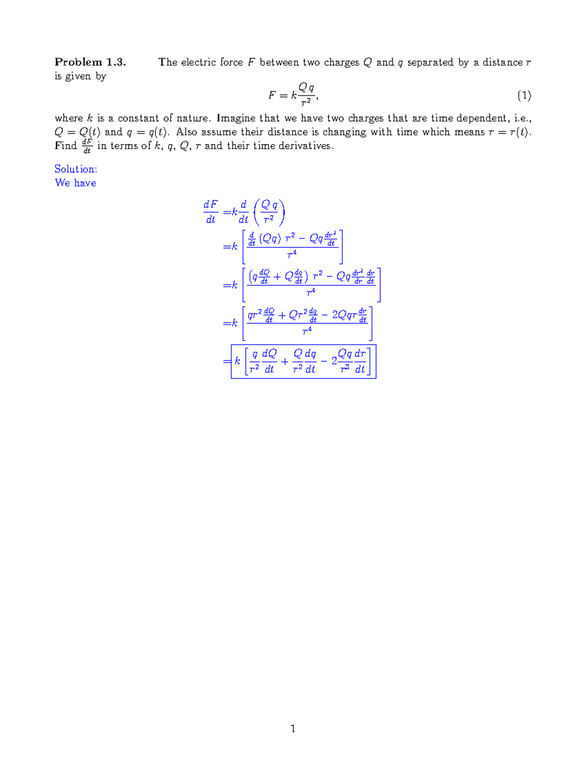 Written assignment-2- Q3 -MATH 144 - Solutions - Problem 1. The ...