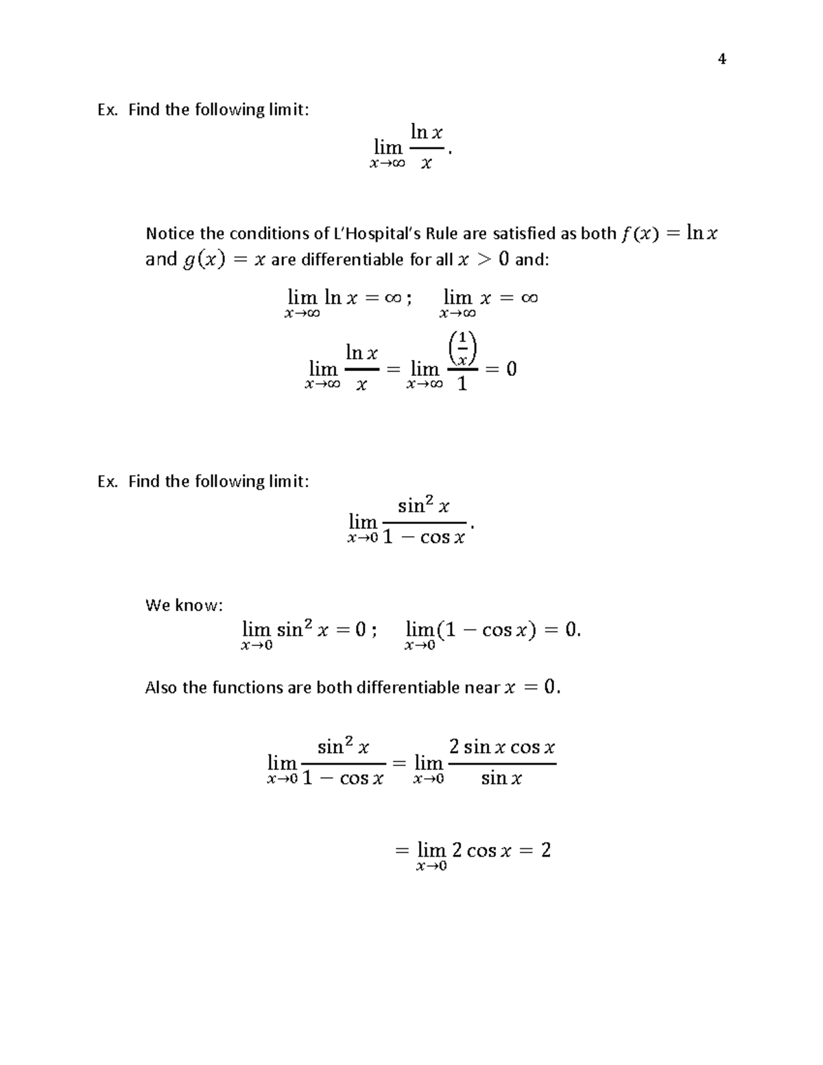 Indeterminate Forms 2 - Calculus II - Ex. Find the following limit: lim ...