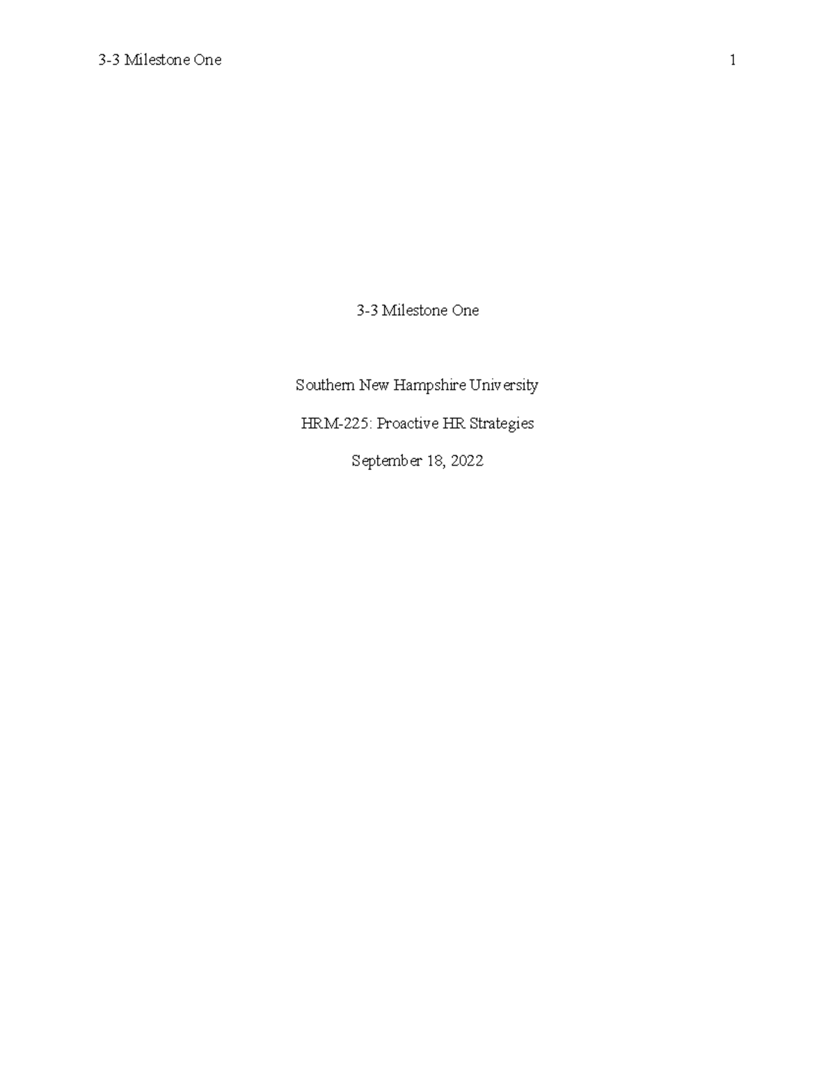 3-3 Milestone One - The Fair Labor Standards Act (FLSA) Designation ...