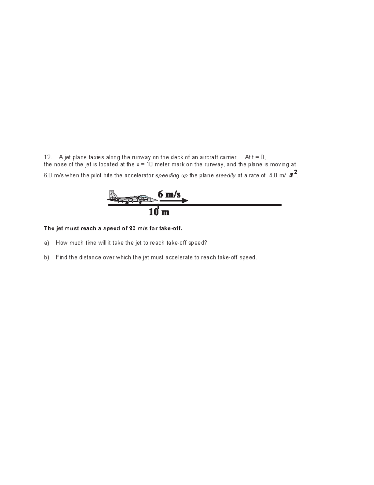 App B B-37 Prob12 Jet Plane Taking Off With Solution New F ...