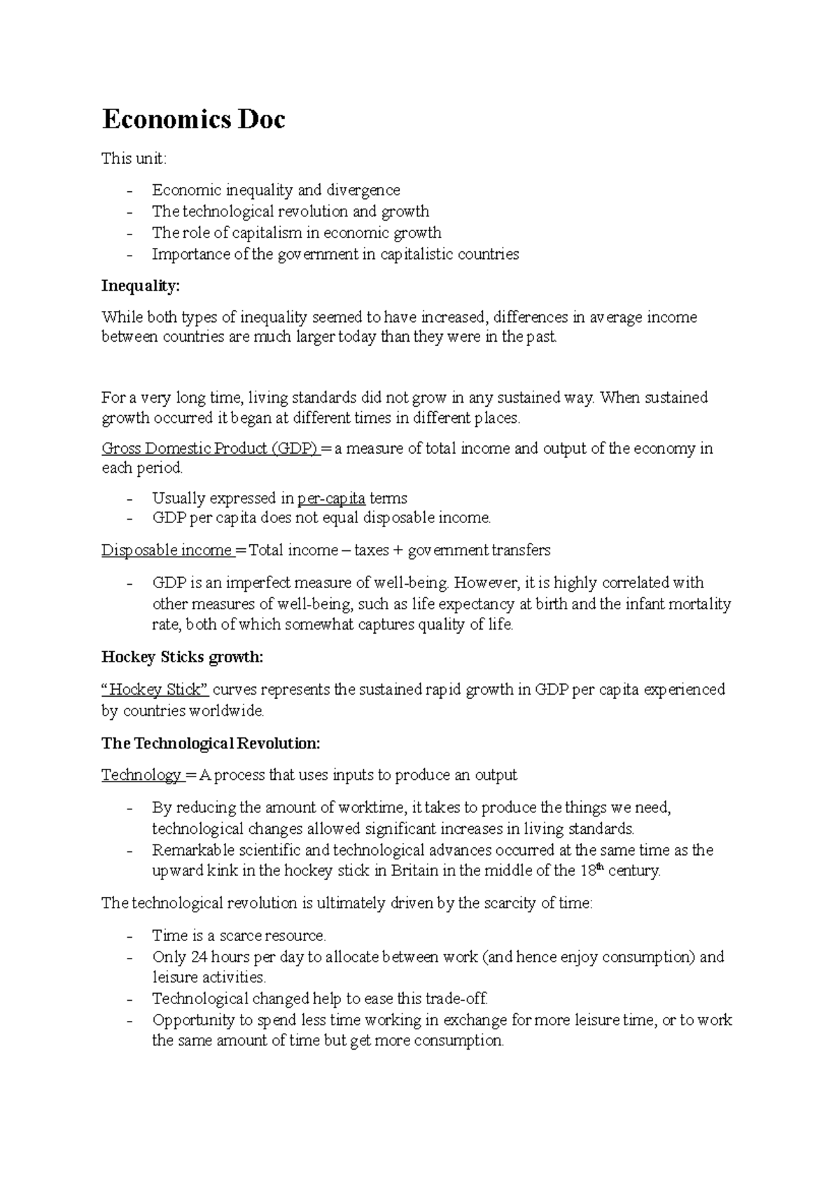 Economics Doc - Notes notes notes notes notes Notes notes notes notes ...