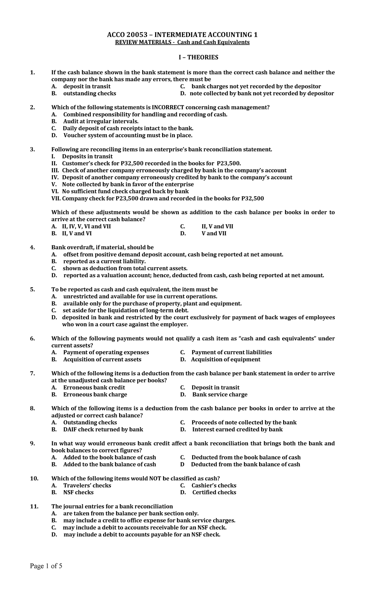 Toaz Reviewer In Accounting - ACCO 20053 – INTERMEDIATE ACCOUNTING 1 ...